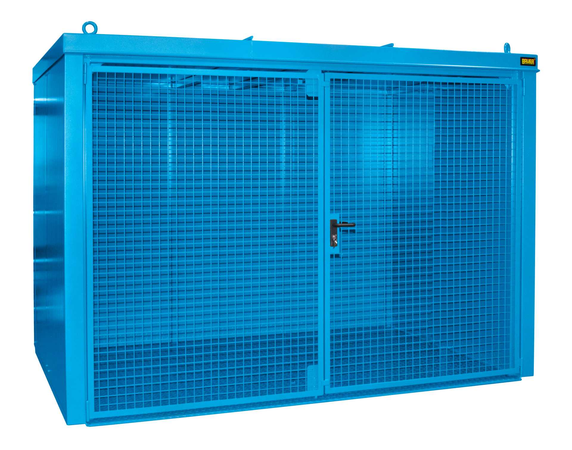 1 - Gasflaschen-Lagerung  Gasflaschen-Container GFC-B M4, für 60 Gasflaschen, lackiert, RAL 5012 Lichtblau