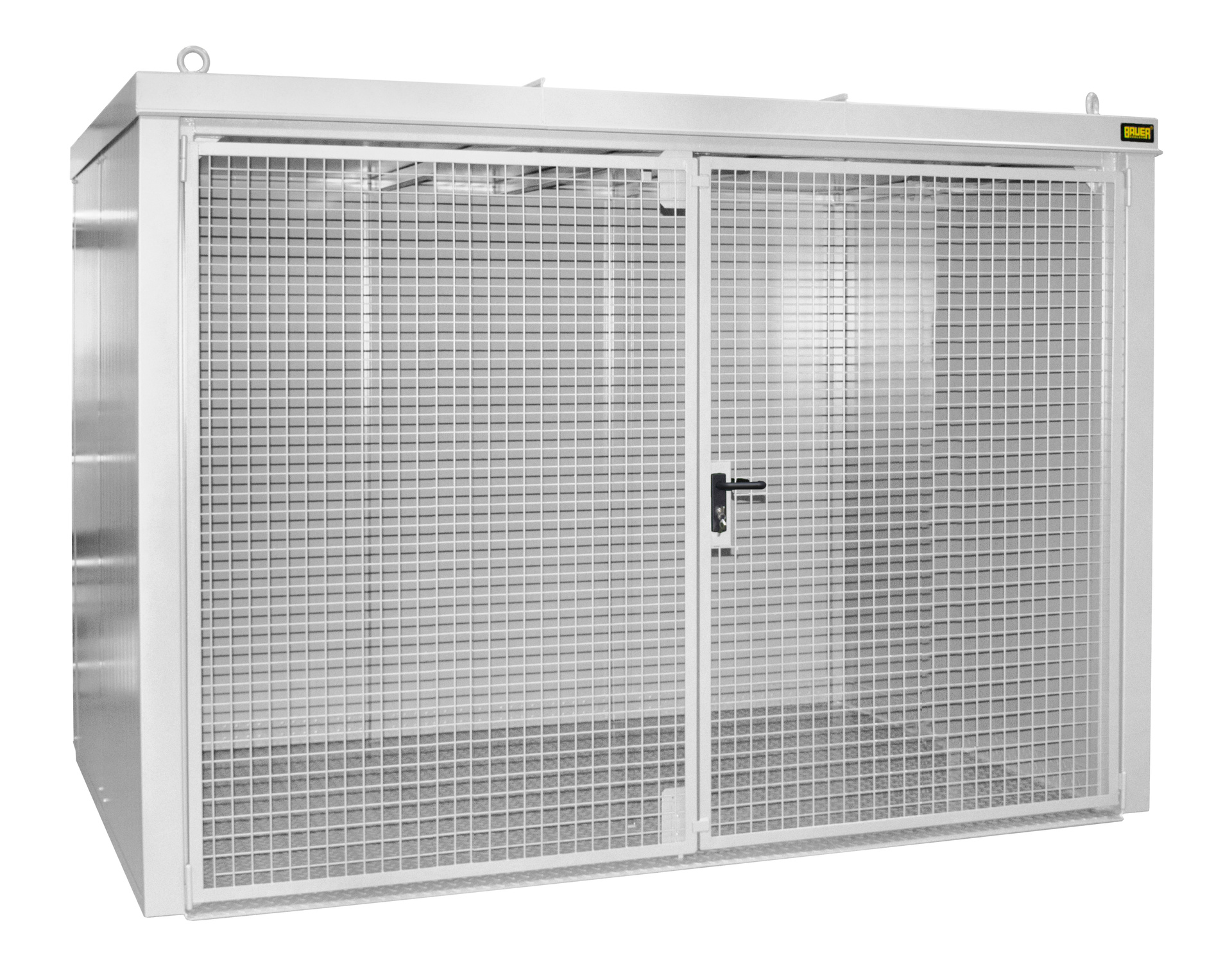 1 - Gasflaschen-Lagerung  Gasflaschen-Container GFC-B M4, für 60 Gasflaschen, lackiert, RAL 9002 Grauweiß
