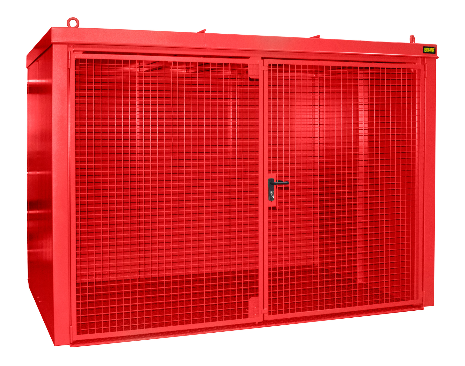 1 - Gasflaschen-Lagerung Gasflaschen-Container GFC-B M5, für 95 Gasflaschen, lackiert, RAL 3000 Feuerrot