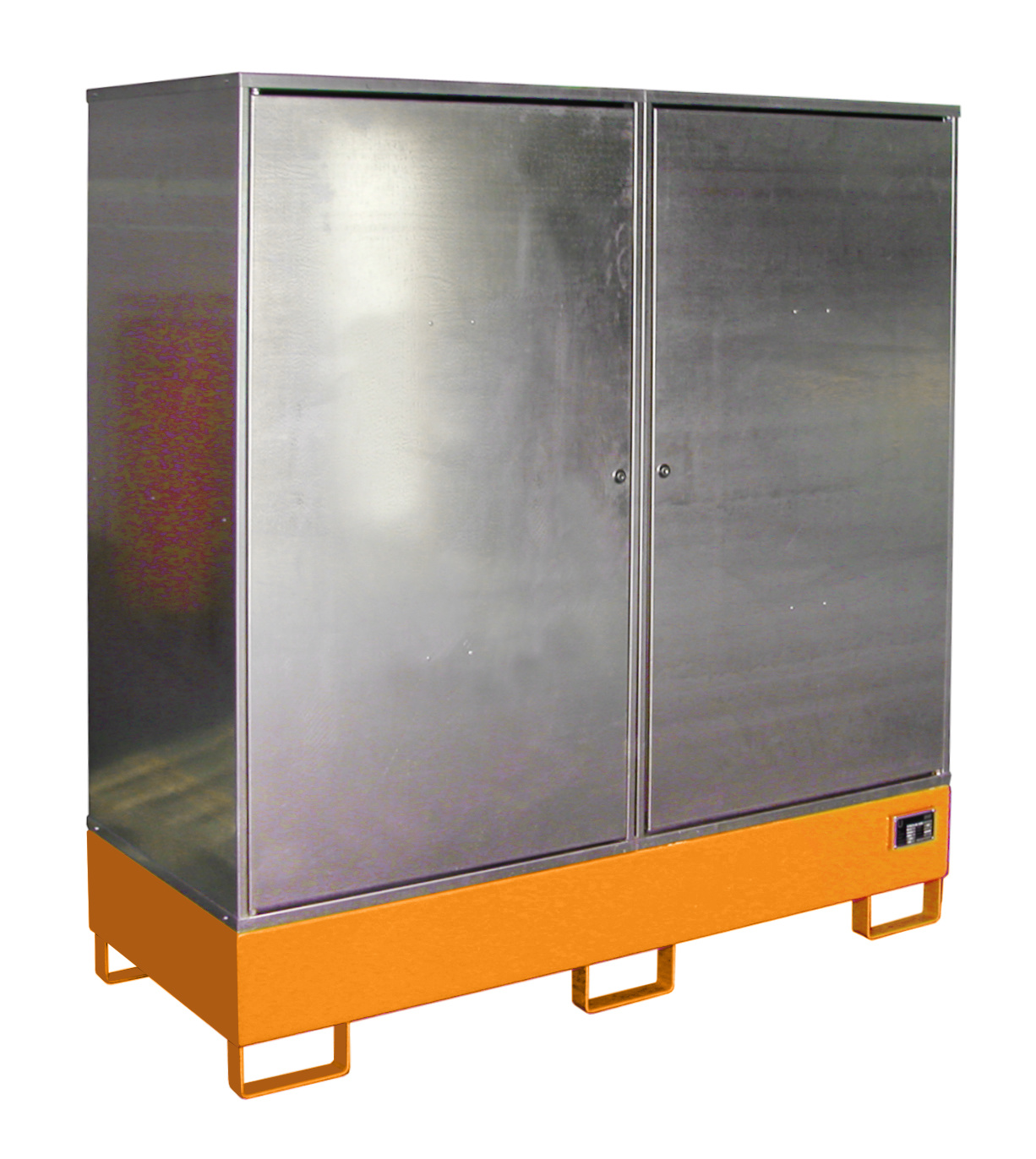 1 - Gefahrstoff-Depots Gefahrstoff-Schrank GS-2, 208 l, lackiert, RAL 2000 Gelborange