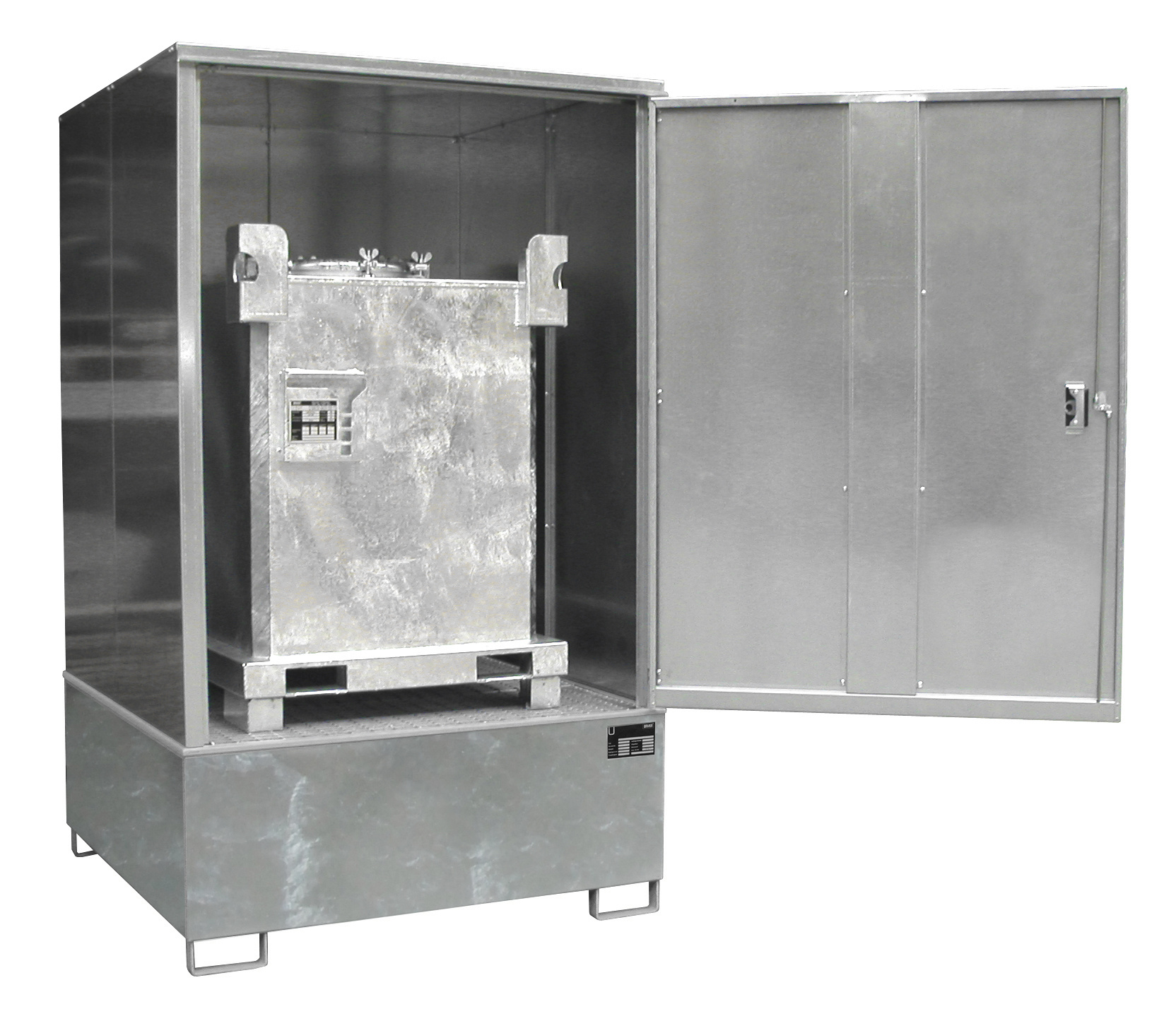 1 - Gefahrstoff-Depots  Gefahrstoff-Schrank GS-4, 1.000 l, feuerverzinkt