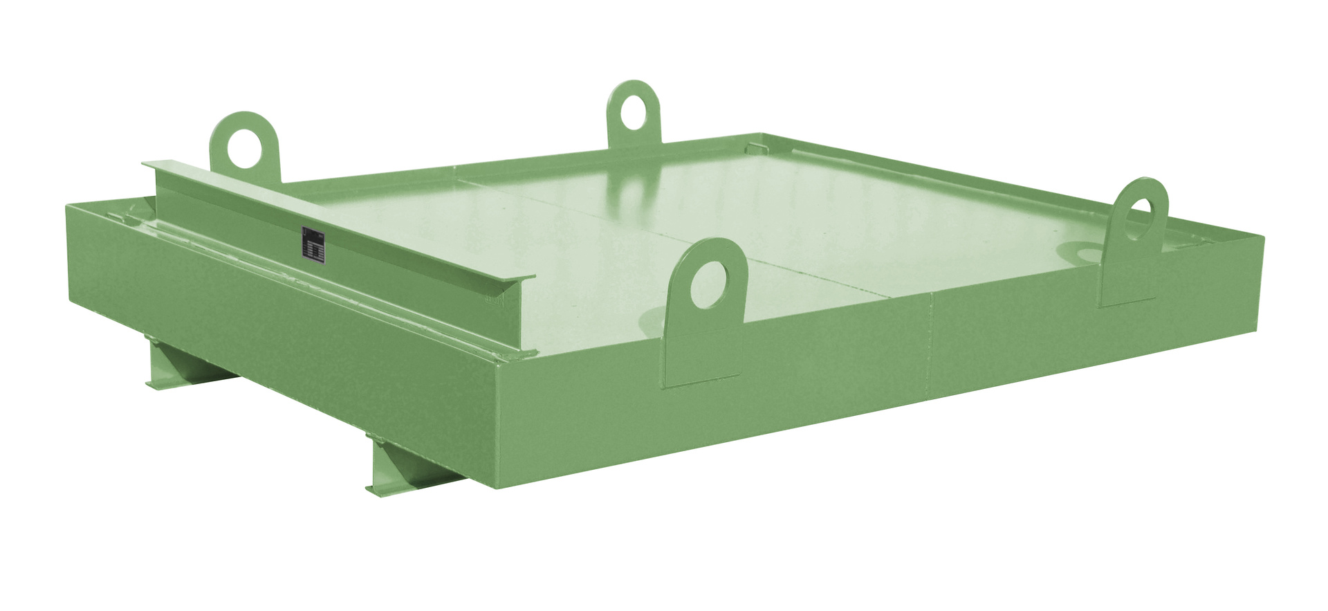 1 - Auffangwannen  Containerwanne CW 1, 850 l, lackiert, RAL 6011 Resedagrün
