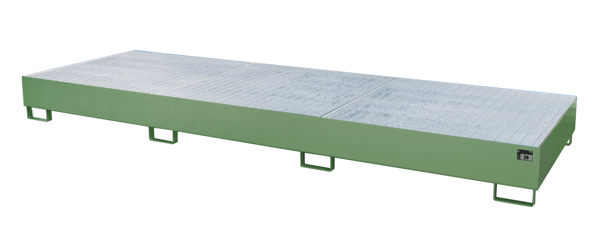 1 - Auffangwannen  Auffangwanne AW 1000-3, 1.000 l, lackiert, RAL 6011 Resedagrün