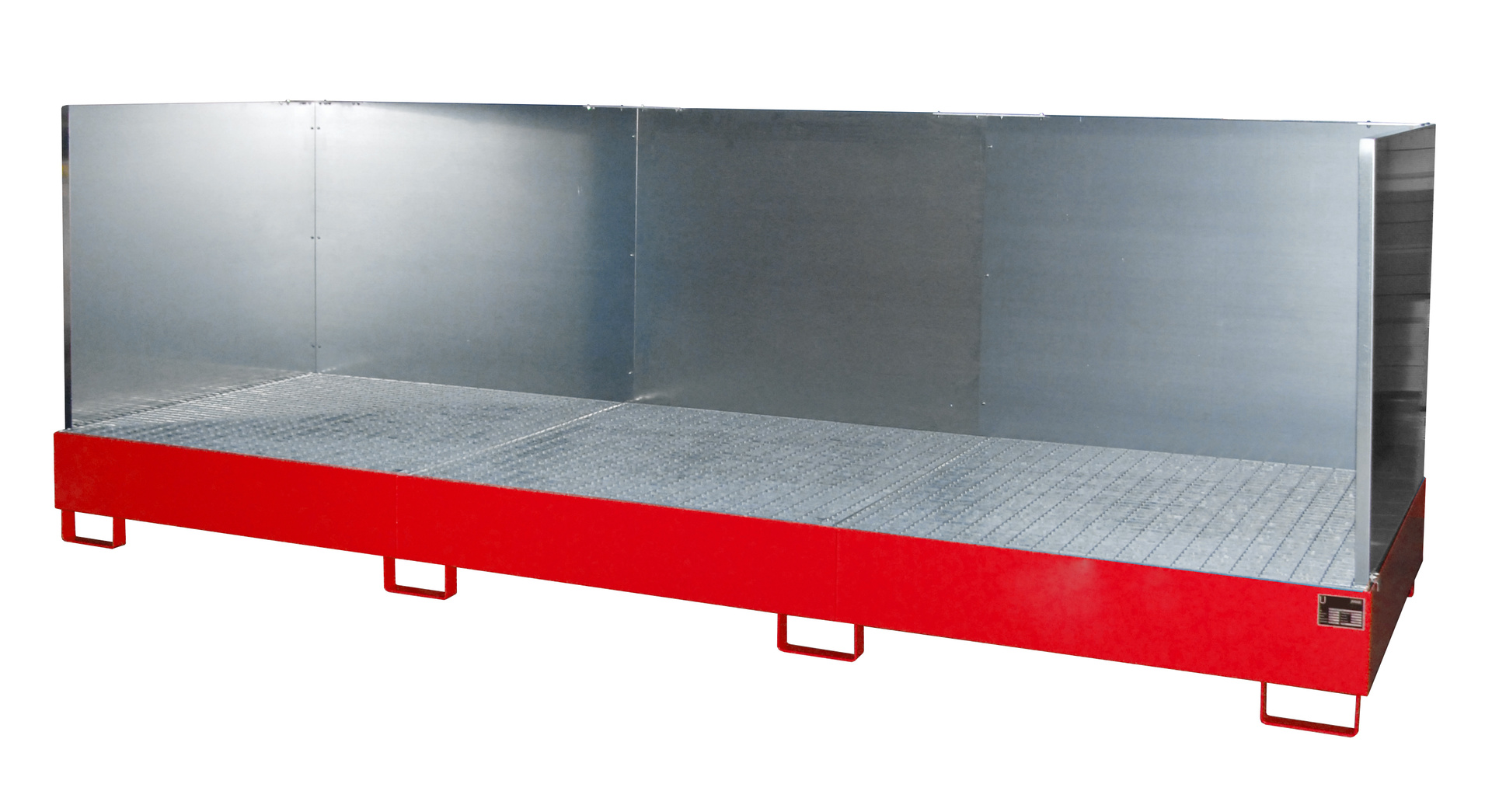 1 - Auffangwannen  Auffangwanne AW 1000-3/SW, 1.000 l, lackiert, RAL 3000 Feuerrot