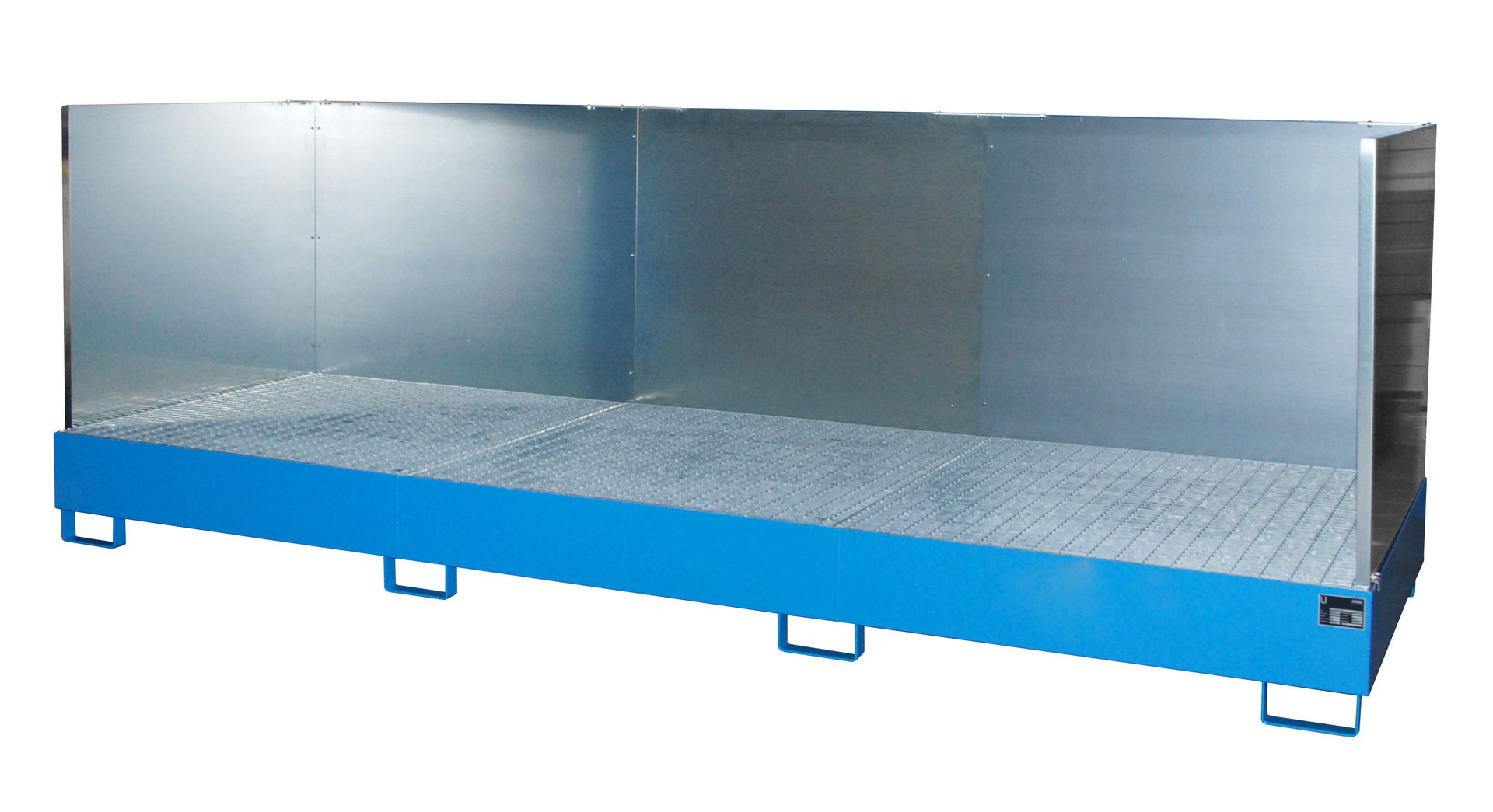 1 - Auffangwannen  Auffangwanne AW 1000-3/SW, 1.000 l, lackiert, RAL 5012 Lichtblau