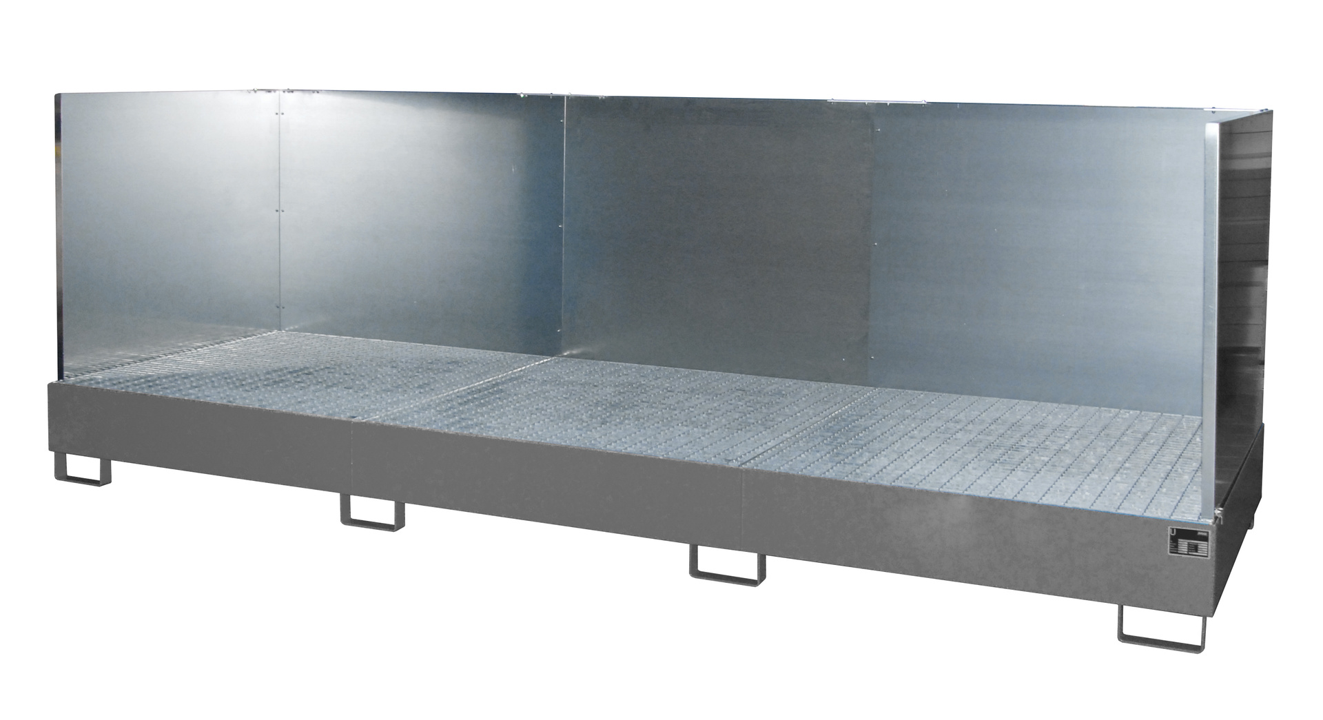 1 - Auffangwannen  Auffangwanne AW 1000-3/SW, 1.000 l, lackiert, RAL 7005 Mausgrau