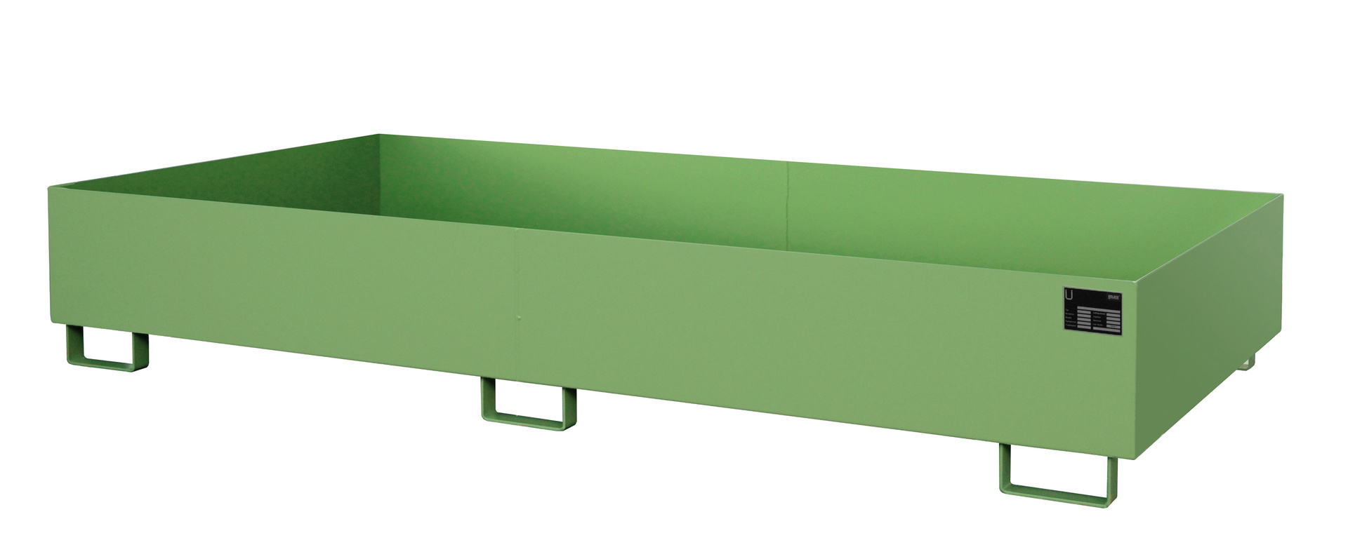 1 - Regalwannen Regalwanne RW 2700-2, 605 l, lackiert, RAL 6011 Resedagrün
