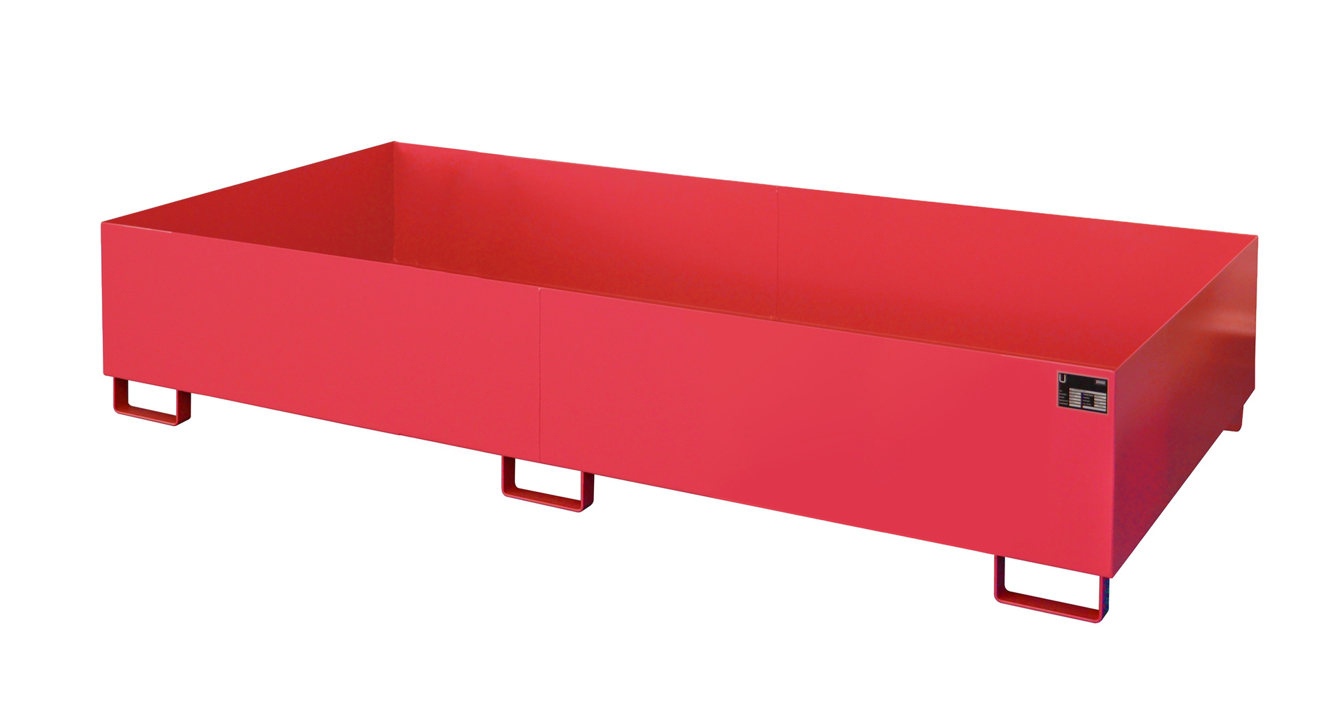 1 - Regalwannen Regalwanne RW 2700-3, 1.000 l, lackiert, RAL 3000 Feuerrot