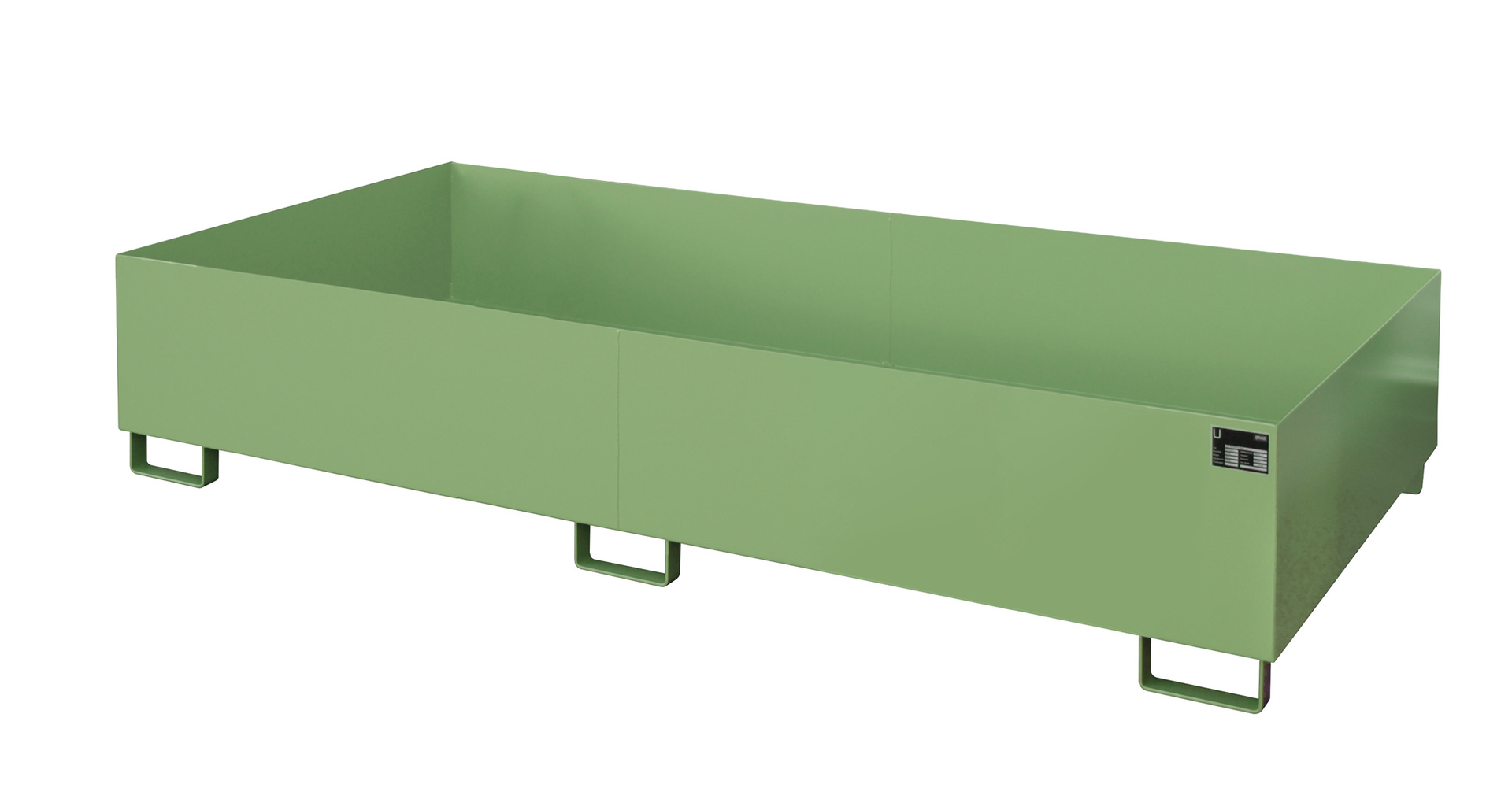 1 - Regalwannen Regalwanne RW 2700-3, 1.000 l, lackiert, RAL 6011 Resedagrün