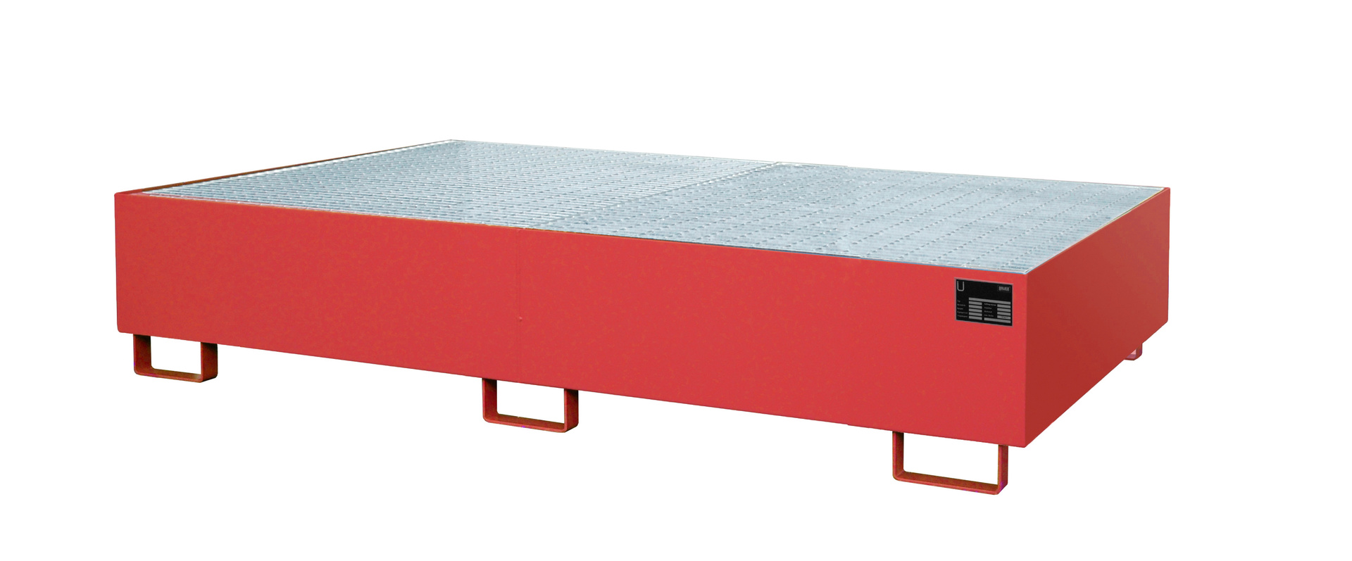 1 - Regalwannen  Regalwanne RW-GR 2700-2, 570 l, lackiert, RAL 3000 Feuerrot
