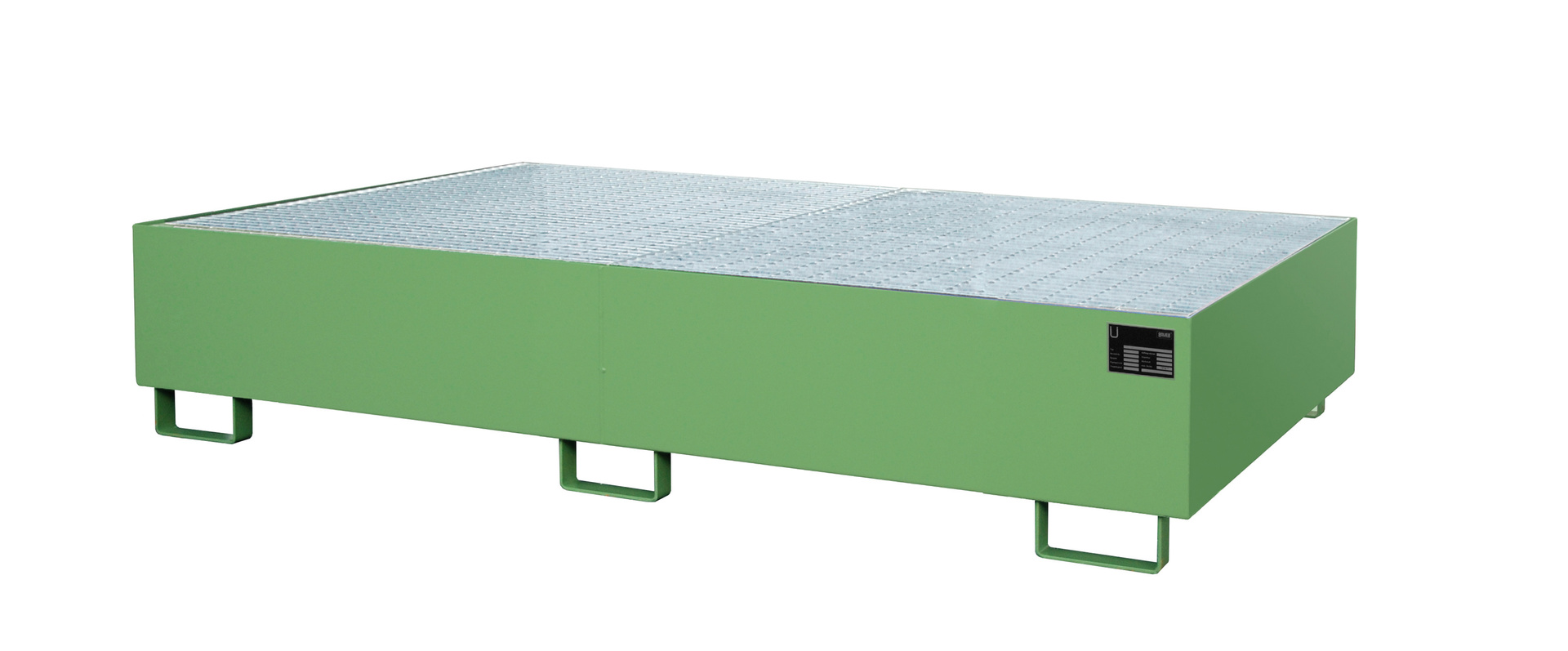1 - Regalwannen  Regalwanne RW-GR 2700-2, 570 l, lackiert, RAL 6011 Resedagrün