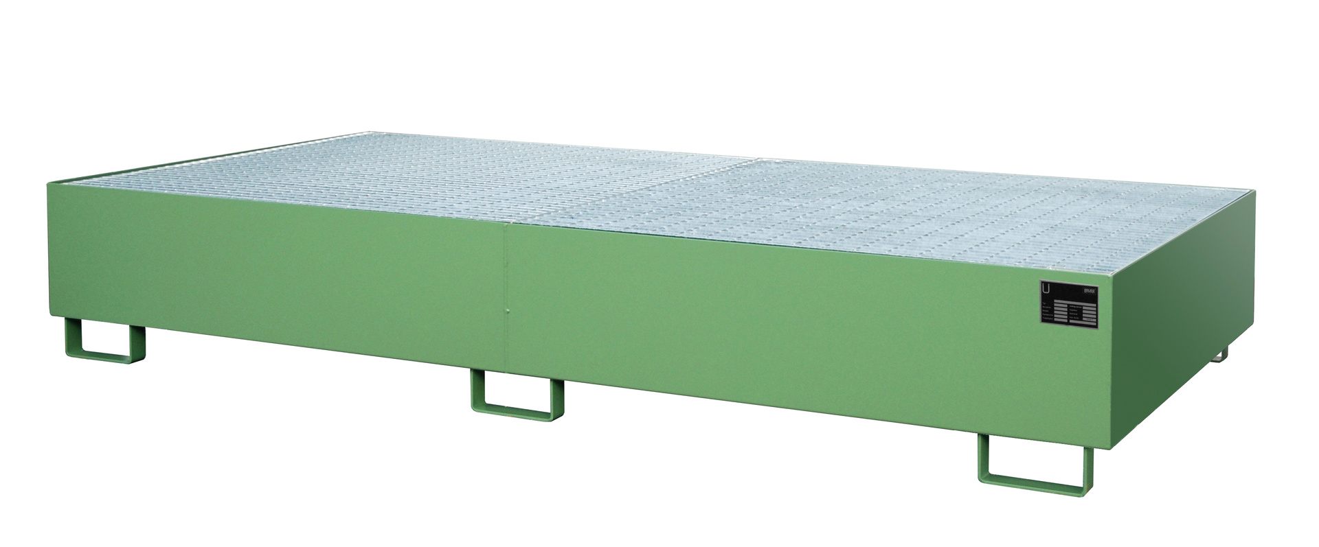 1 - Regalwannen  Regalwanne RW-GR 2700-3, 1.000 l, lackiert, RAL 6011 Resedagrün