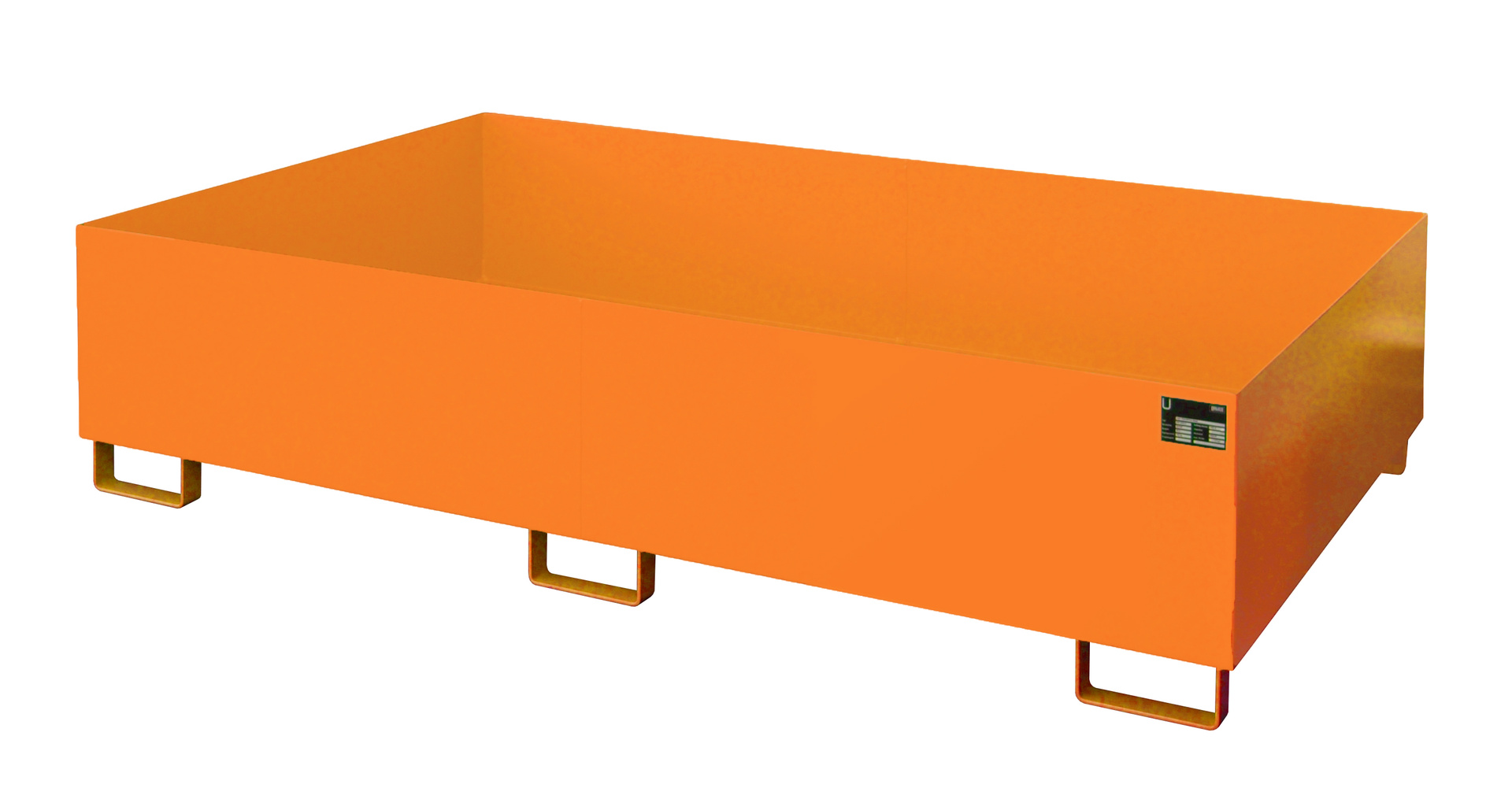 1 - Regalwannen  Regalwanne RW 2200-2, 1.000 l, lackiert, RAL 2000 Gelborange