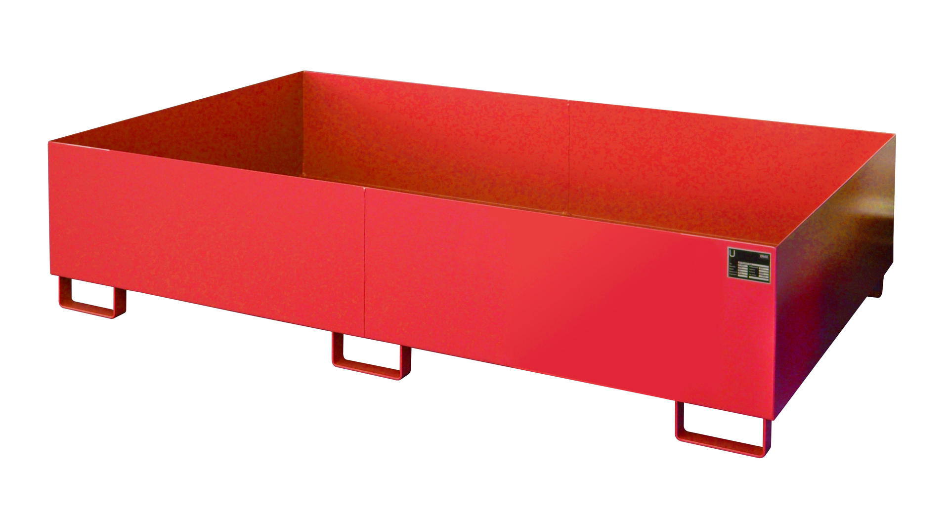 1 - Regalwannen Regalwanne RW 2200-2, 1.000 l, lackiert, RAL 3000 Feuerrot