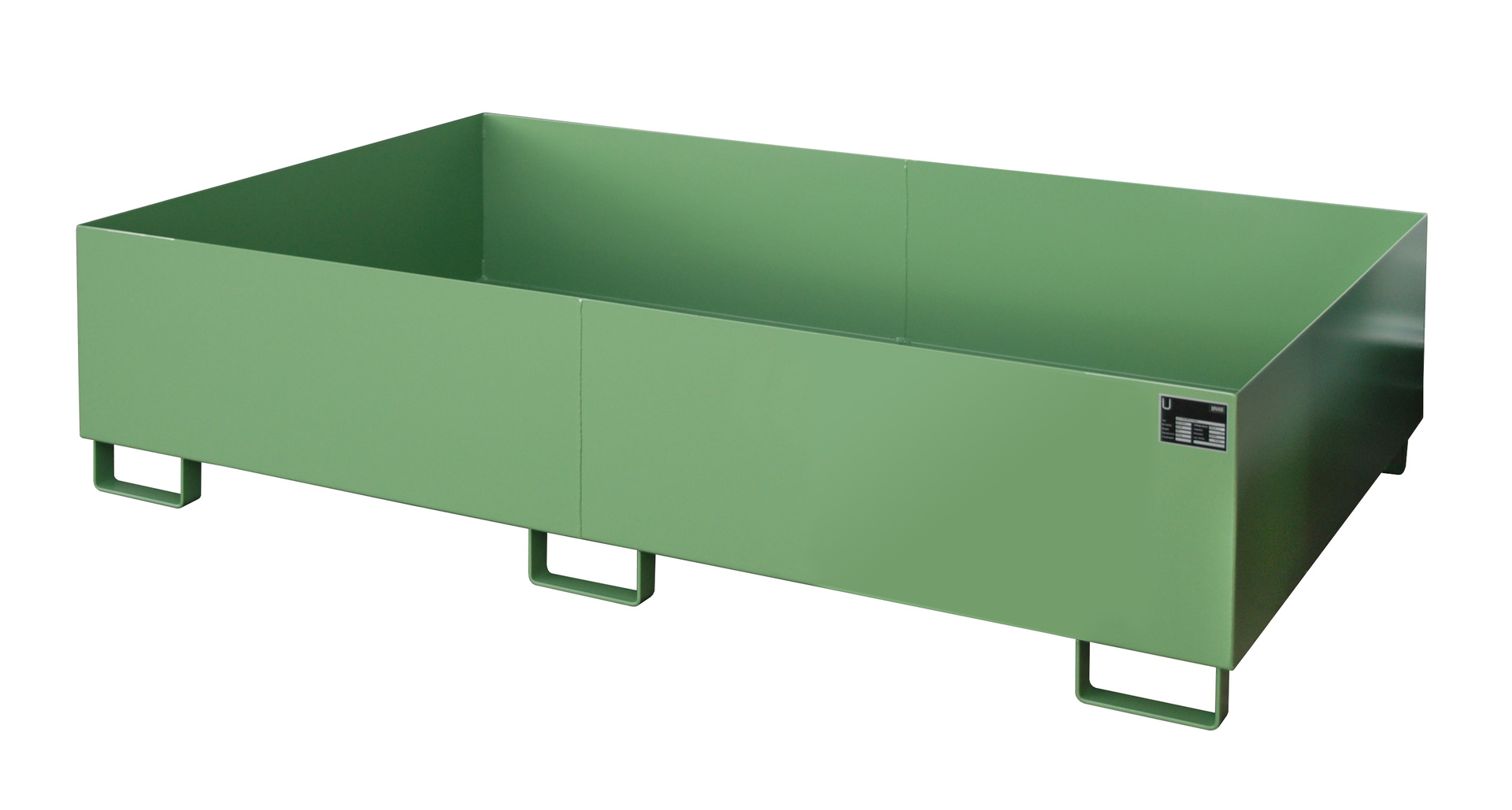 1 - Regalwannen Regalwanne RW 2200-2, 1.000 l, lackiert, RAL 6011 Resedagrün