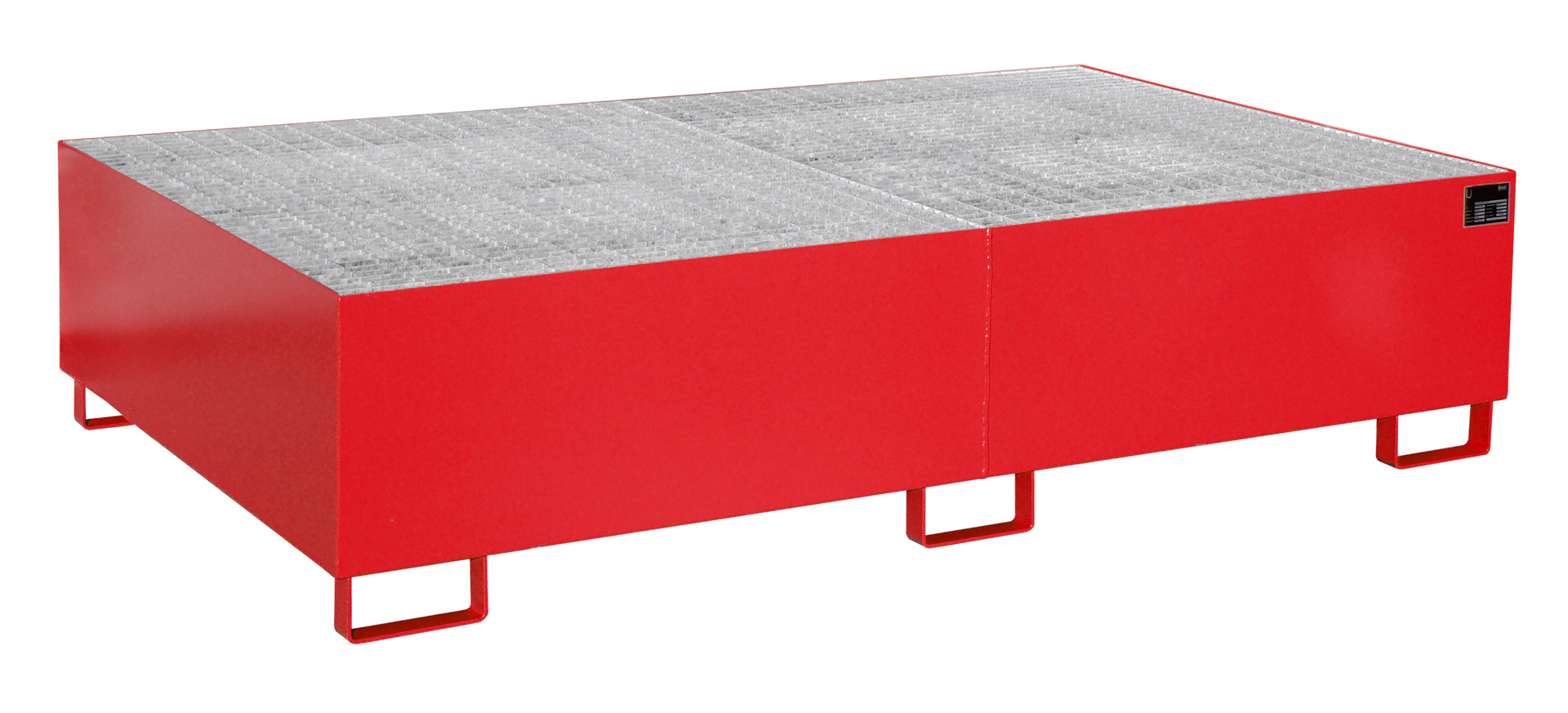 1 - Regalwannen  Regalwanne RW-GR 2200-2, 1.000 l, lackiert, RAL 3000 Feuerrot