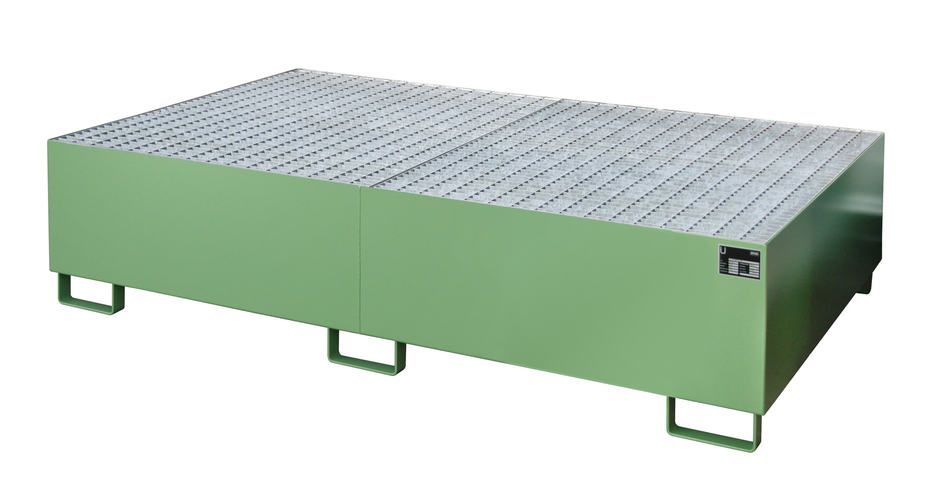 1 - Regalwannen  Regalwanne RW-GR 2200-2, 1.000 l, lackiert, RAL 6011 Resedagrün
