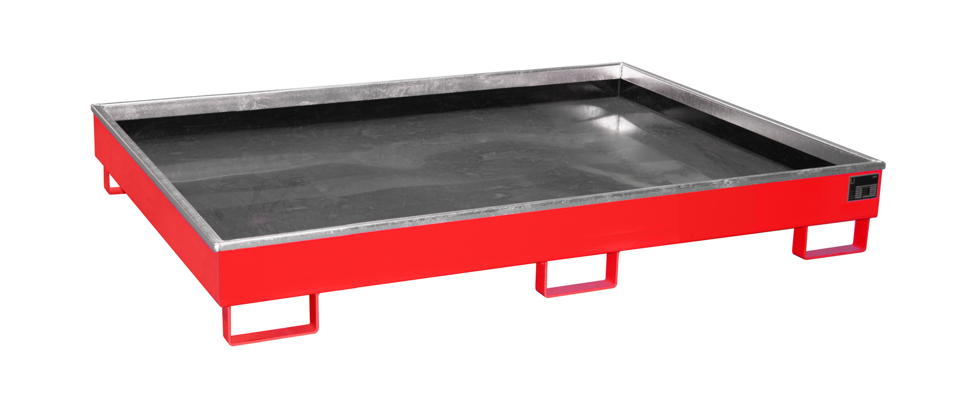 1 - Regalwannen Regalwanne mit PE-Einsatz Regalwanne RW 1800 PE, 258 l, lackiert, RAL 3000 Feuerrot