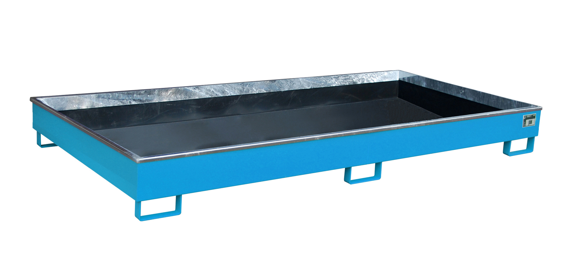 1 - Regalwannen  Regalwanne mit PE-Einsatz Regalwanne RW 2700-1 PE, 260 l, lackiert, RAL 5012 Lichtblau