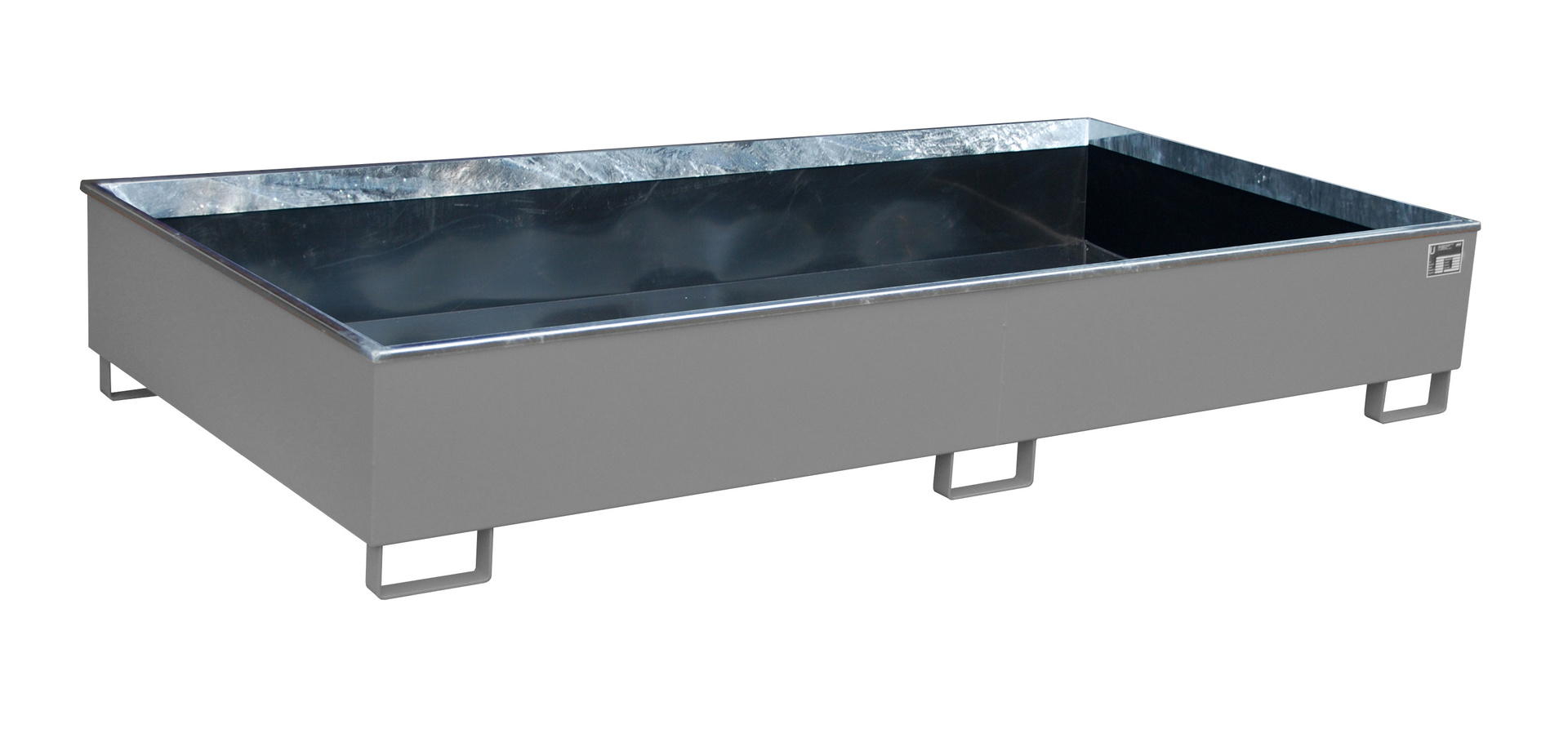 1 - Regalwannen Regalwanne mit PE-Einsatz Regalwanne RW 2700-3 PE, 1.000 l, lackiert, RAL 7005 Mausgrau
