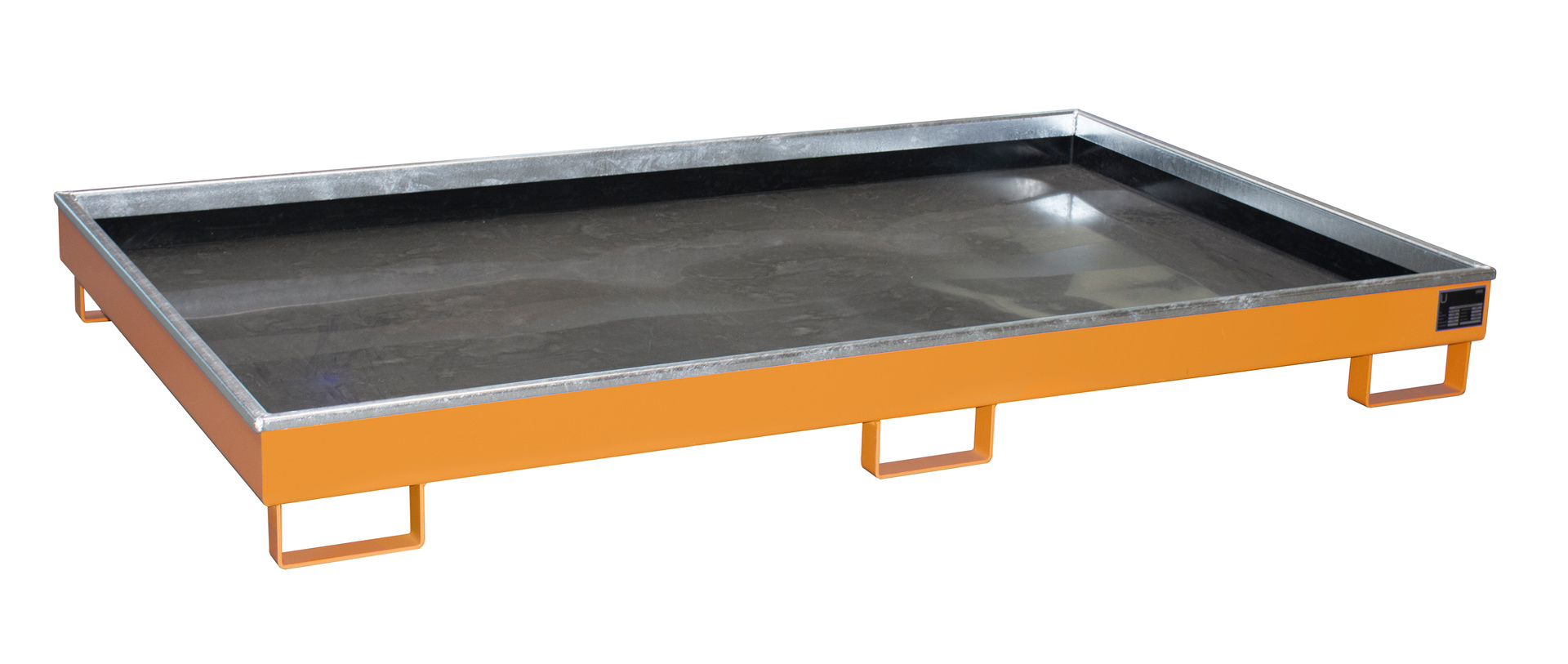 1 - Regalwannen Regalwanne mit PE-Einsatz Regalwanne RW 2200-1 PE, 250 l, lackiert, RAL 2000 Gelborange