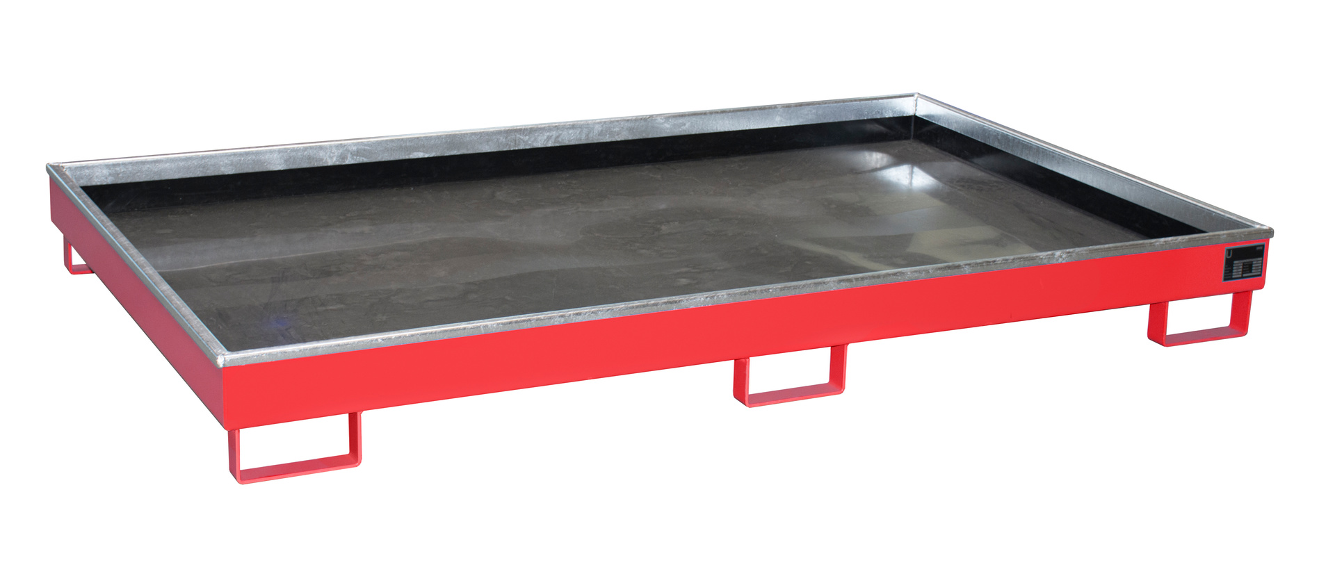 1 - Regalwannen Regalwanne mit PE-Einsatz Regalwanne RW 2200-1 PE, 250 l, lackiert, RAL 3000 Feuerrot