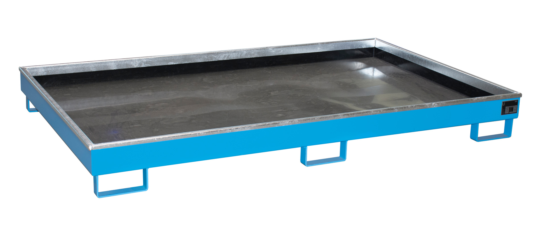 1 - Regalwannen  Regalwanne mit PE-Einsatz Regalwanne RW 2200-1 PE, 250 l, lackiert, RAL 5012 Lichtblau