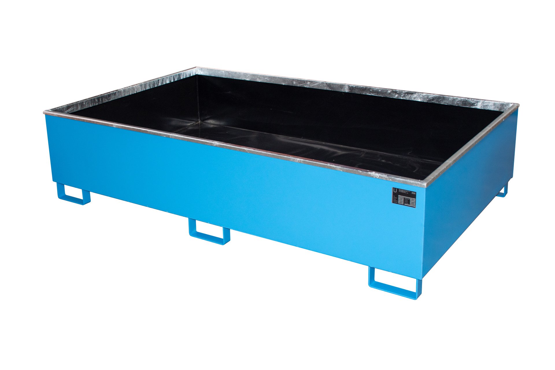 1 - Regalwannen  Regalwanne mit PE-Einsatz Regalwanne RW 2200-2 PE, 1.000 l, lackiert, RAL 5012 Lichtblau