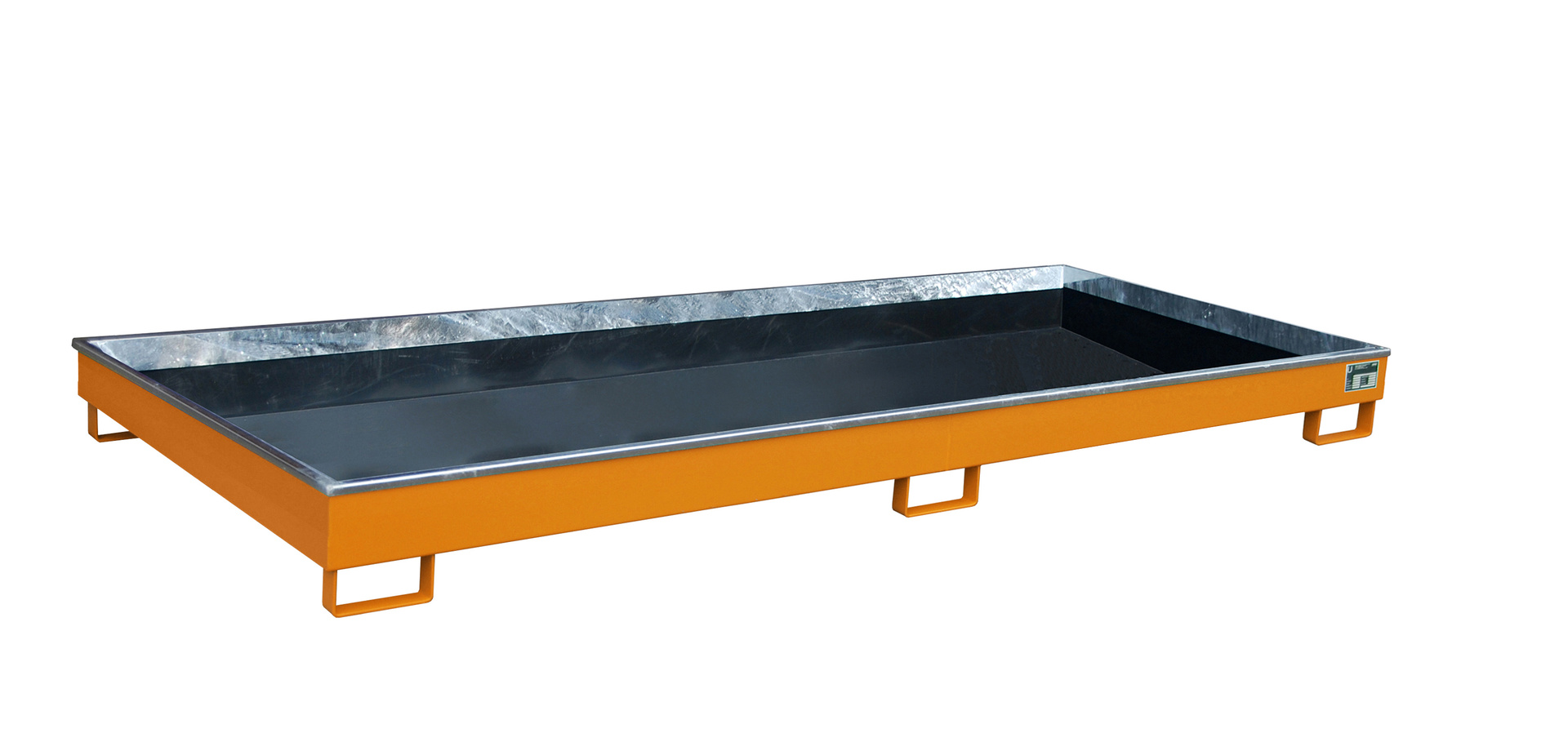 1 - Regalwannen Regalwanne mit PE-Einsatz Regalwanne RW 3300-1 PE, 270 l, lackiert, RAL 2000 Gelborange