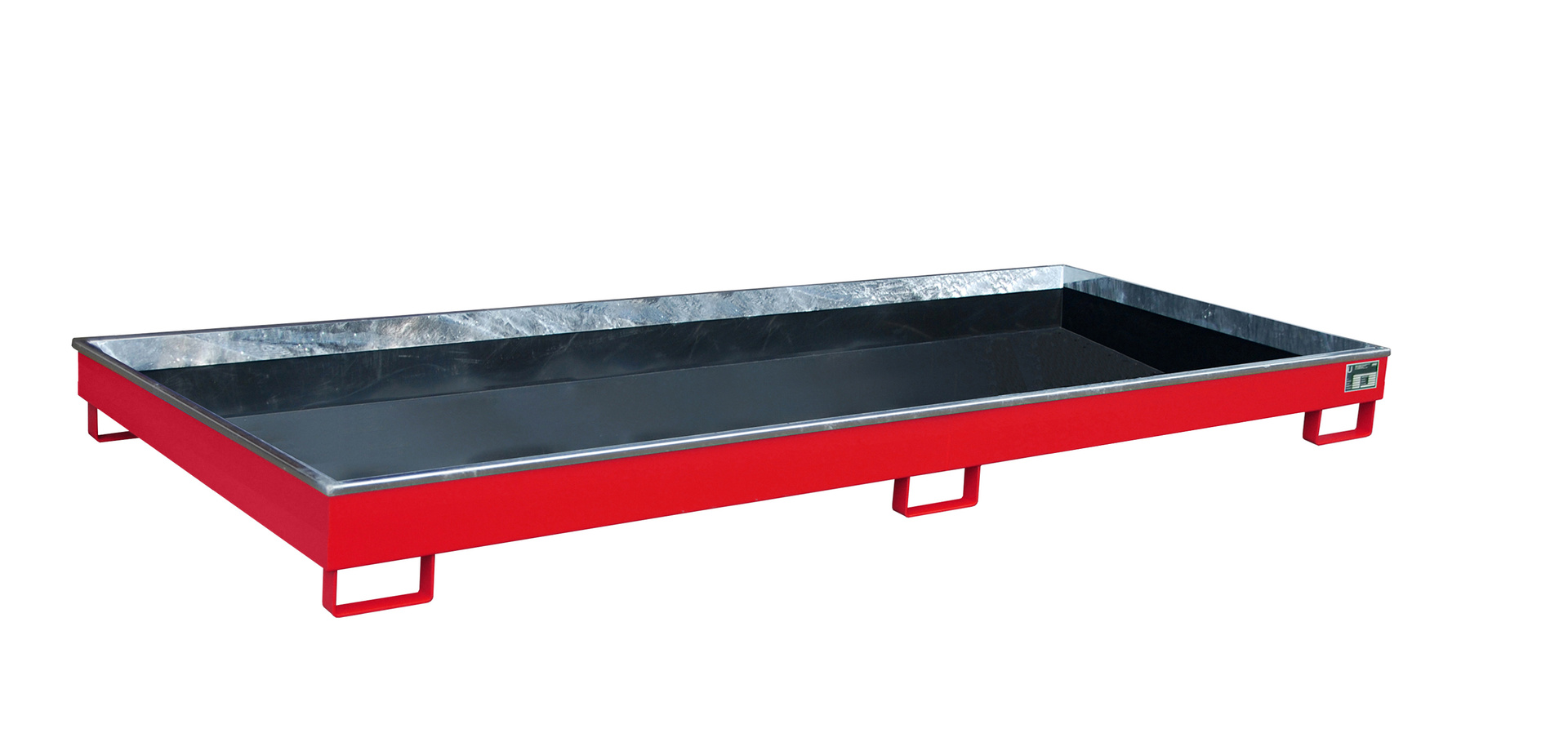 1 - Regalwannen Regalwanne mit PE-Einsatz Regalwanne RW 3300-1 PE, 270 l, lackiert, RAL 3000 Feuerrot