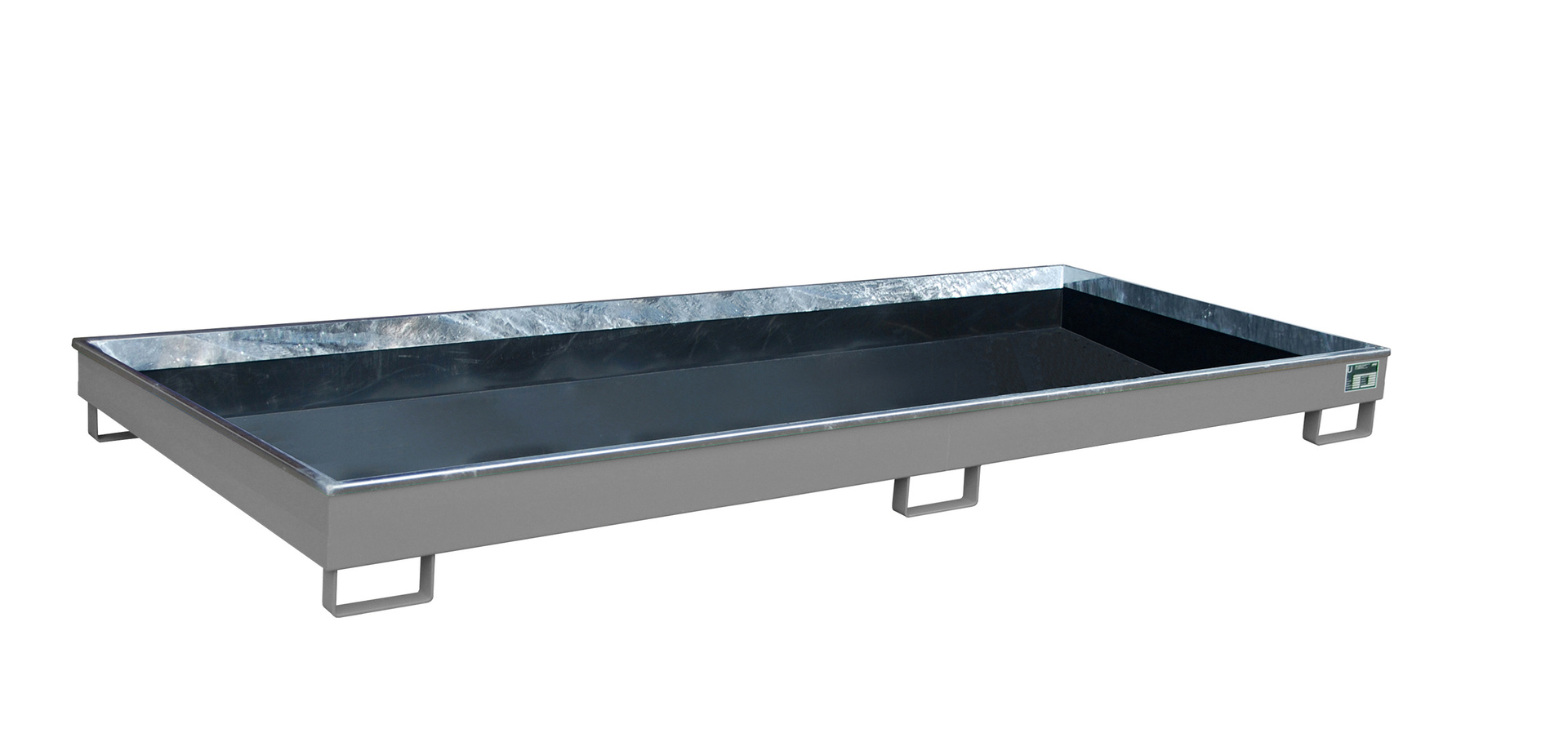 1 - Regalwannen Regalwanne mit PE-Einsatz Regalwanne RW 3300-1 PE, 270 l, lackiert, RAL 7005 Mausgrau