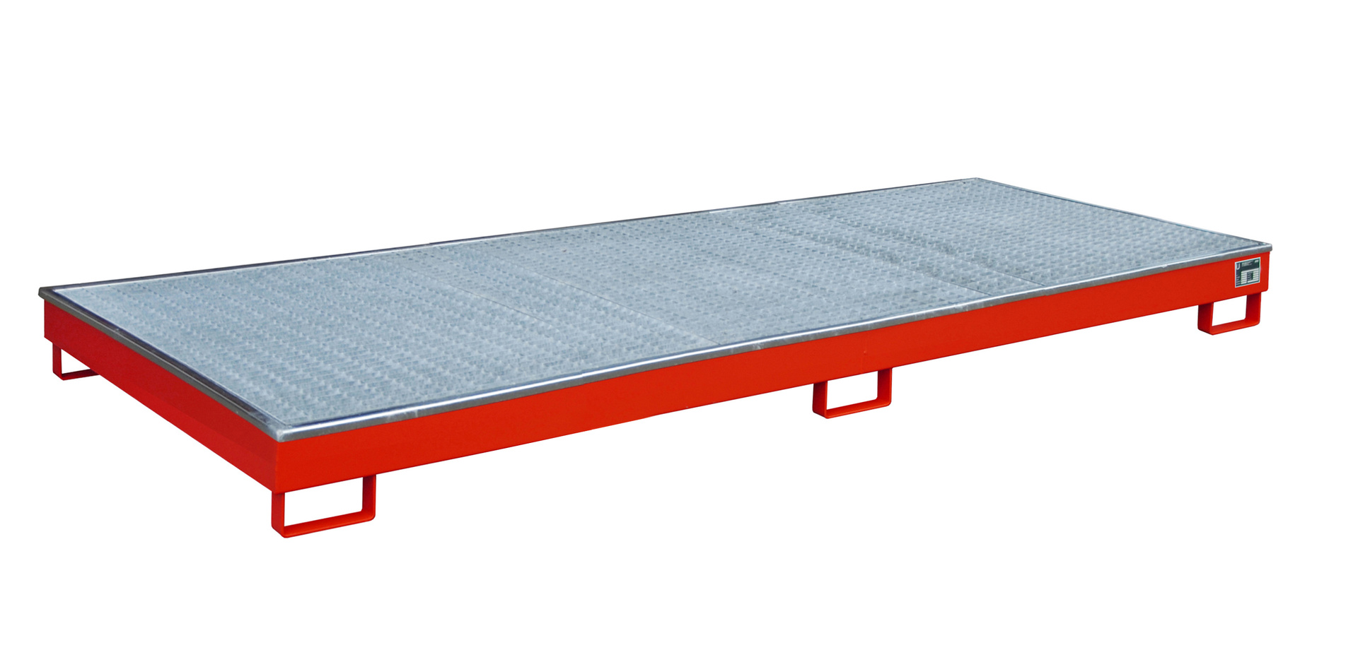 1 - Regalwannen Regalwanne mit PE-Einsatz Regalwanne RW-GR 3300-1 PE, 238 l, lackiert, RAL 3000 Feuerrot