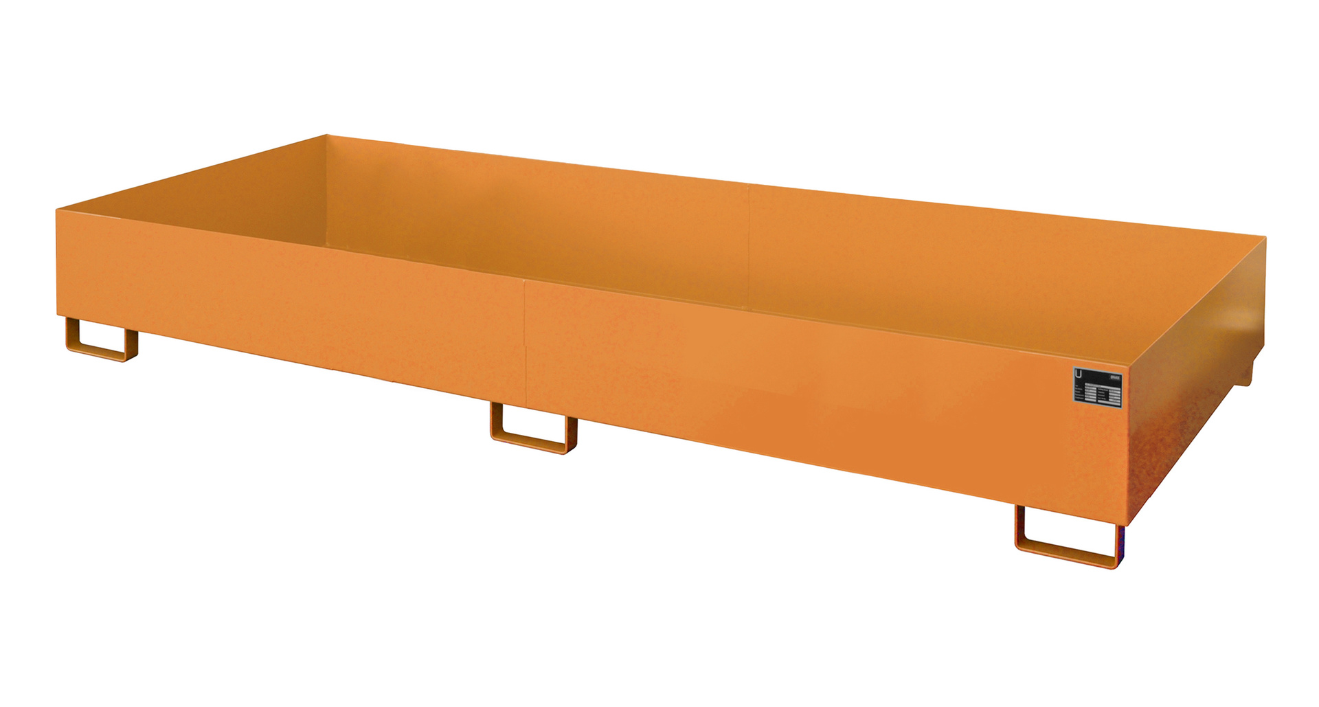 1 - Regalwannen  Regalwanne RW 3300-2, 591 l, lackiert, RAL 2000 Gelborange