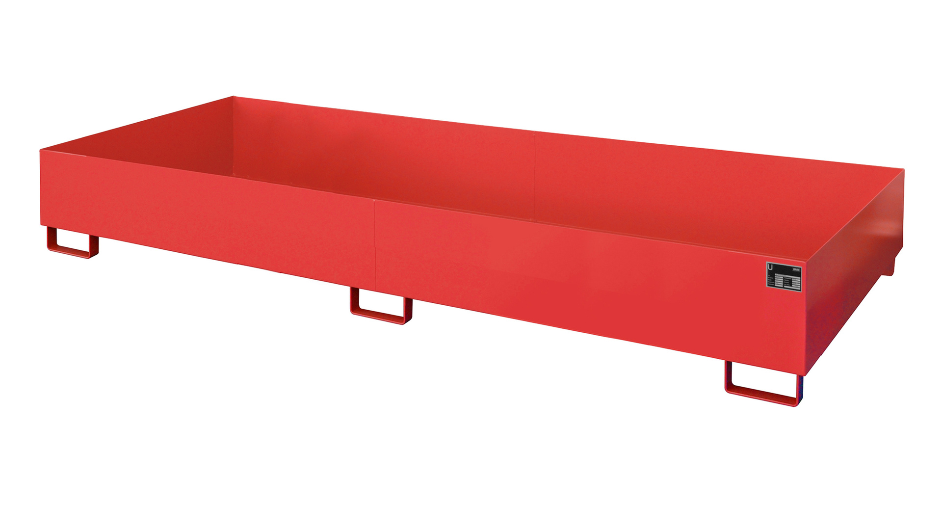 1 - Regalwannen Regalwanne RW 3300-2, 591 l, lackiert, RAL 3000 Feuerrot