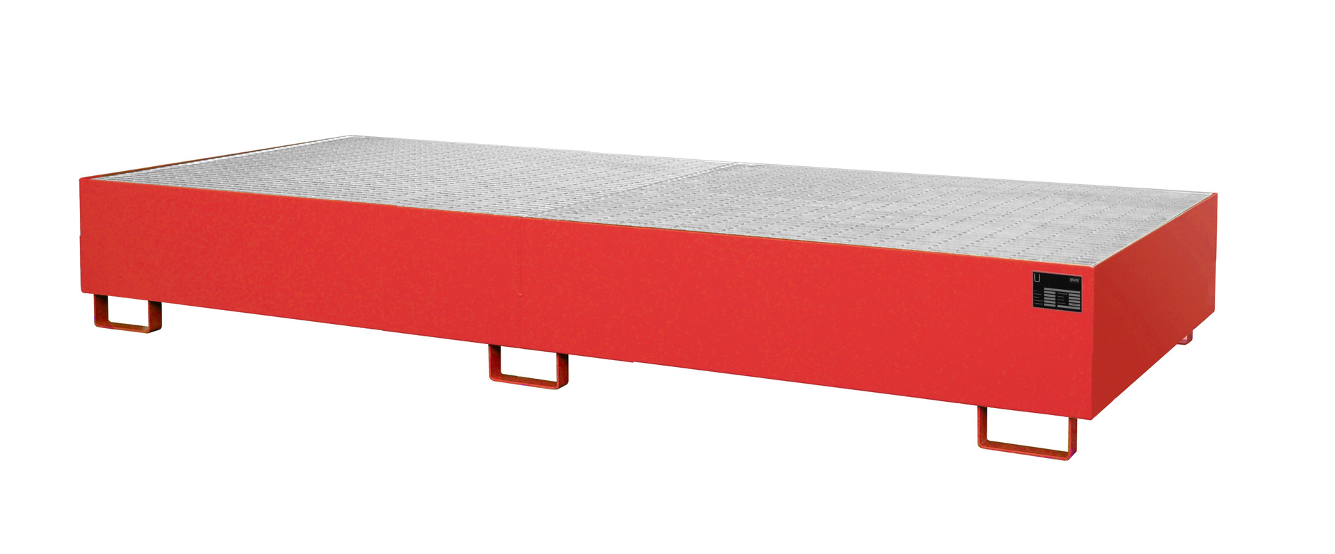 1 - Regalwannen  Regalwanne RW-GR 3300-2, 540 l, lackiert, RAL 3000 Feuerrot
