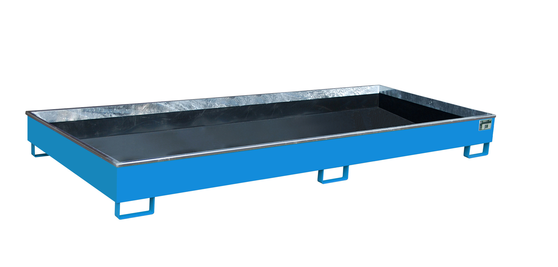 1 - Regalwannen  Regalwanne mit PE-Einsatz Regalwanne RW 3300-2 PE, 570 l, lackiert, RAL 5012 Lichtblau