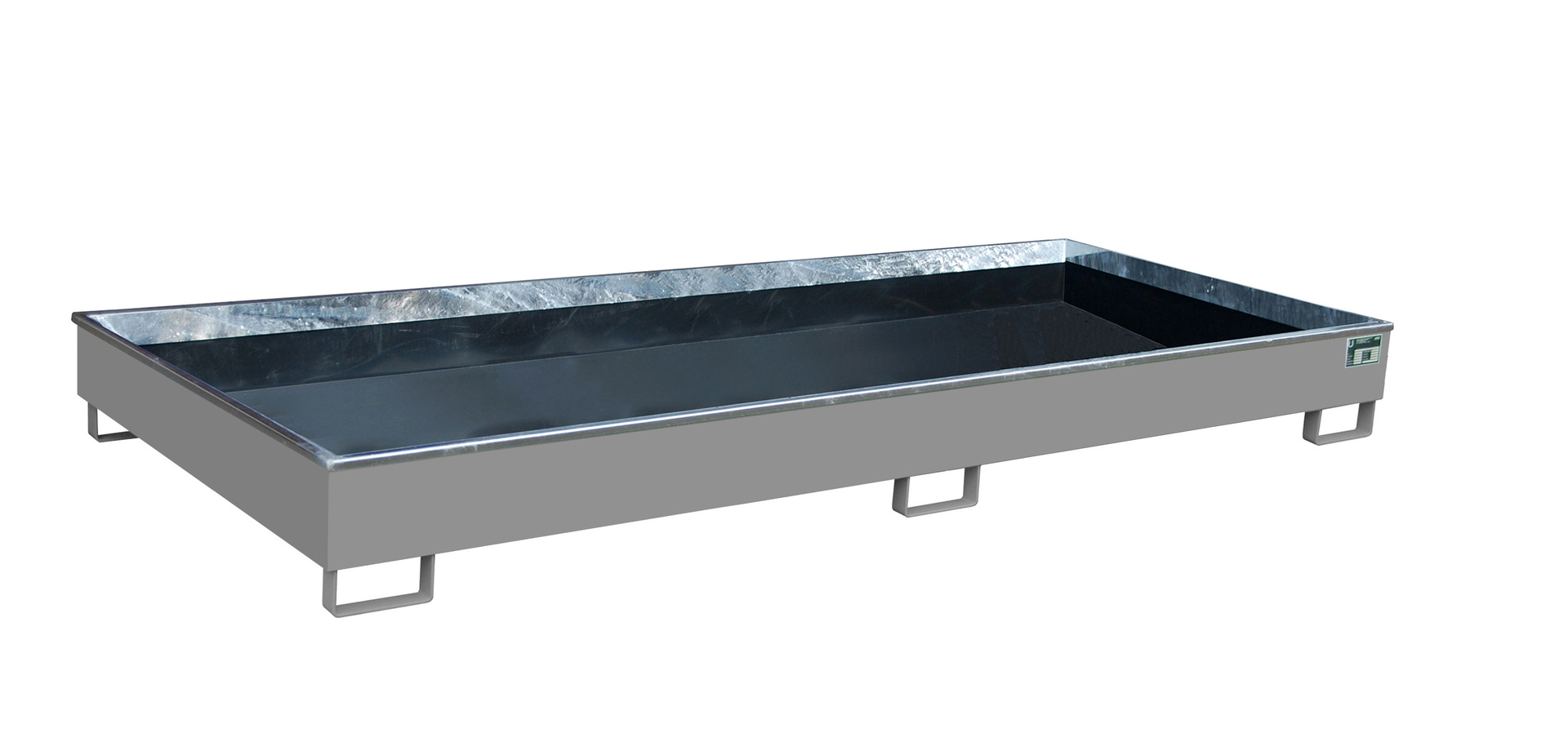 1 - Regalwannen Regalwanne mit PE-Einsatz Regalwanne RW 3300-2 PE, 570 l, lackiert, RAL 7005 Mausgrau