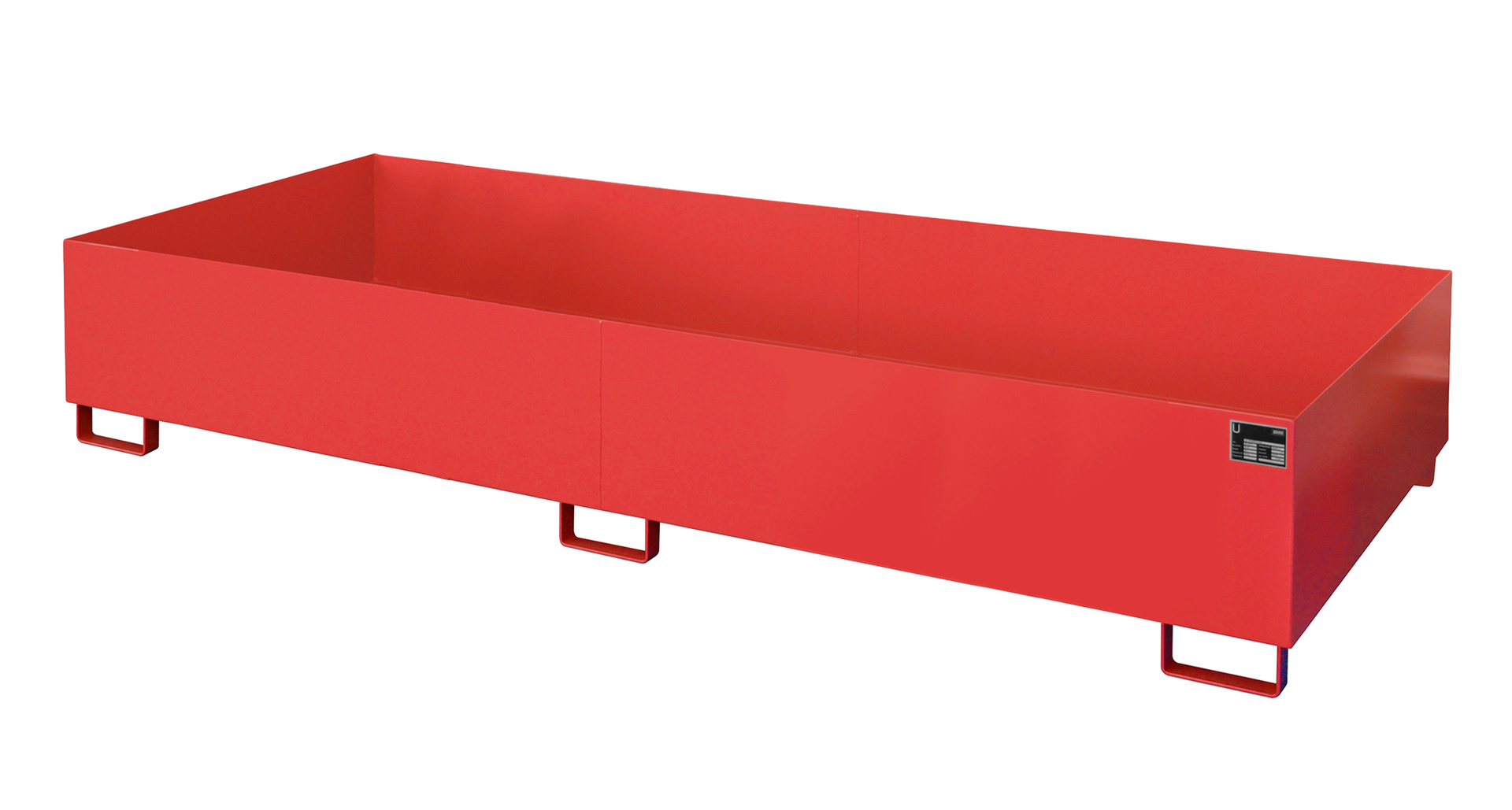1 - Regalwannen  Regalwanne RW 3300-3, 1.000 l, lackiert, RAL 3000 Feuerrot