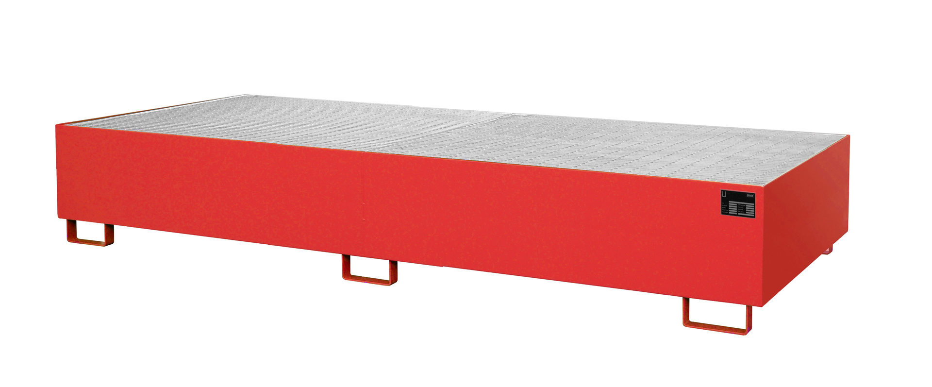 1 - Regalwannen  Regalwanne RW-GR 3300-3, 1.000 l, lackiert, RAL 3000 Feuerrot