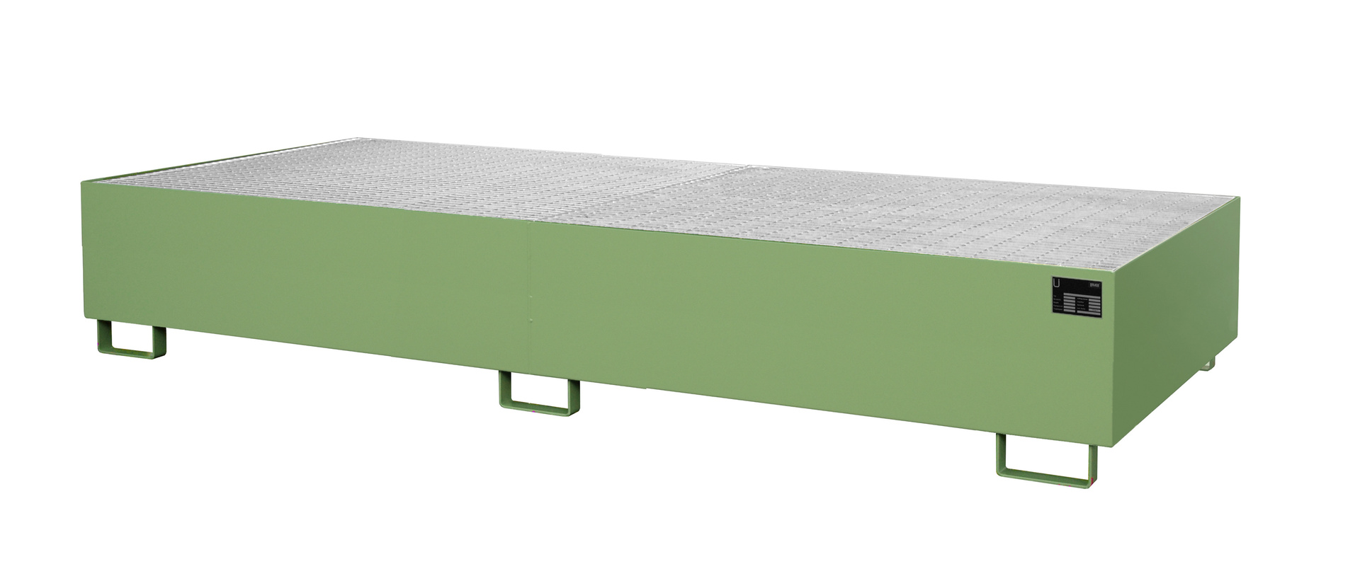 1 - Regalwannen  Regalwanne RW-GR 3300-3, 1.000 l, lackiert, RAL 6011 Resedagrün