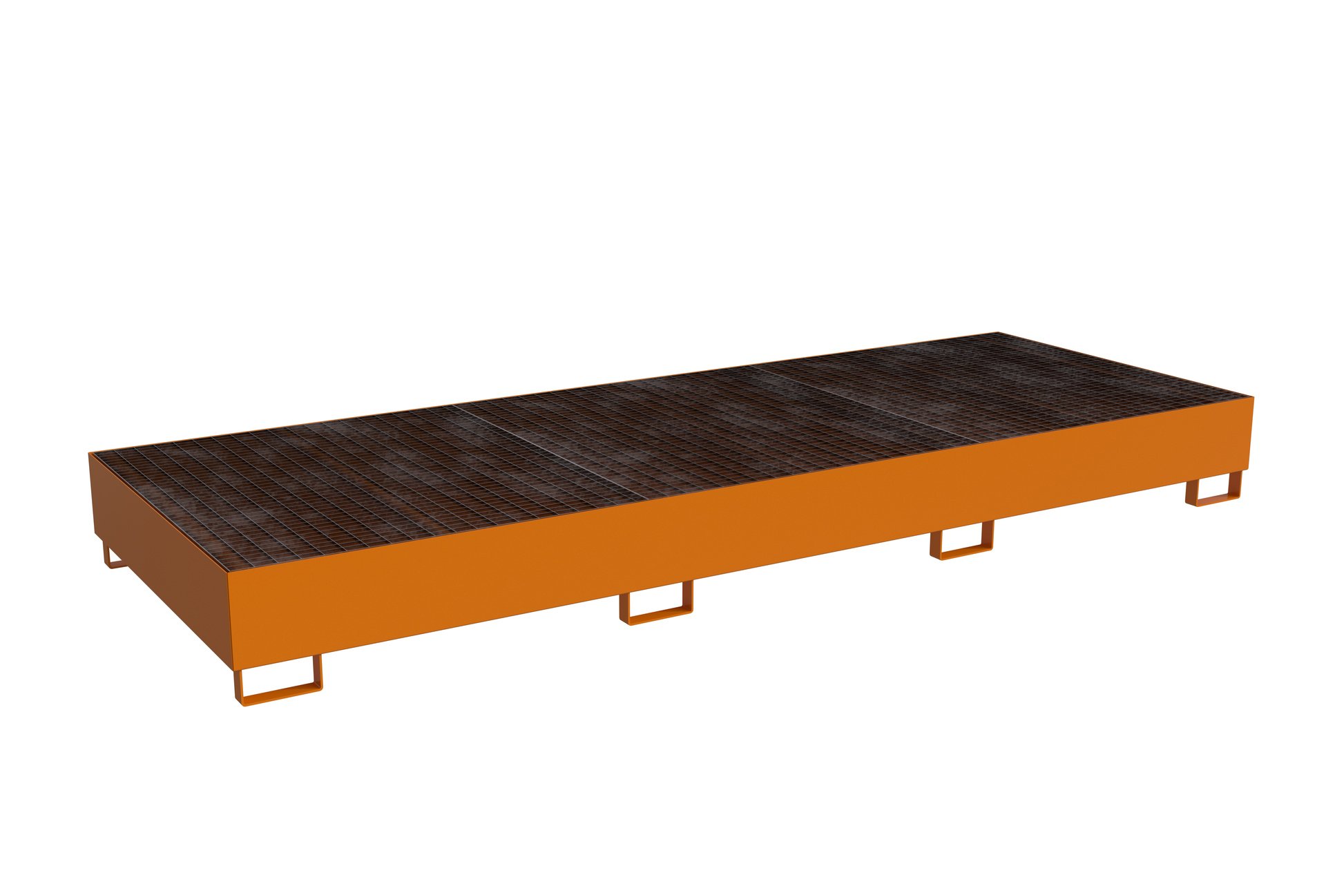 1 - Regalwannen  Regalwanne RW-GR 3600-3, 1.000 l, lackiert, RAL 2000 Gelborange