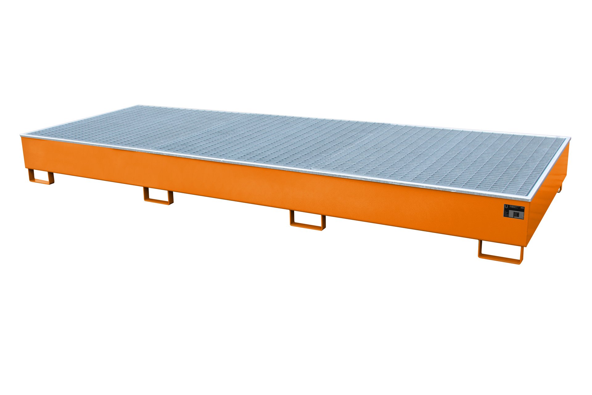 1 - Regalwannen  Regalwanne mit PE-Einsatz RW-GR 3600-3 PE, 1.000 l, lackiert, RAL 2000 Gelborange