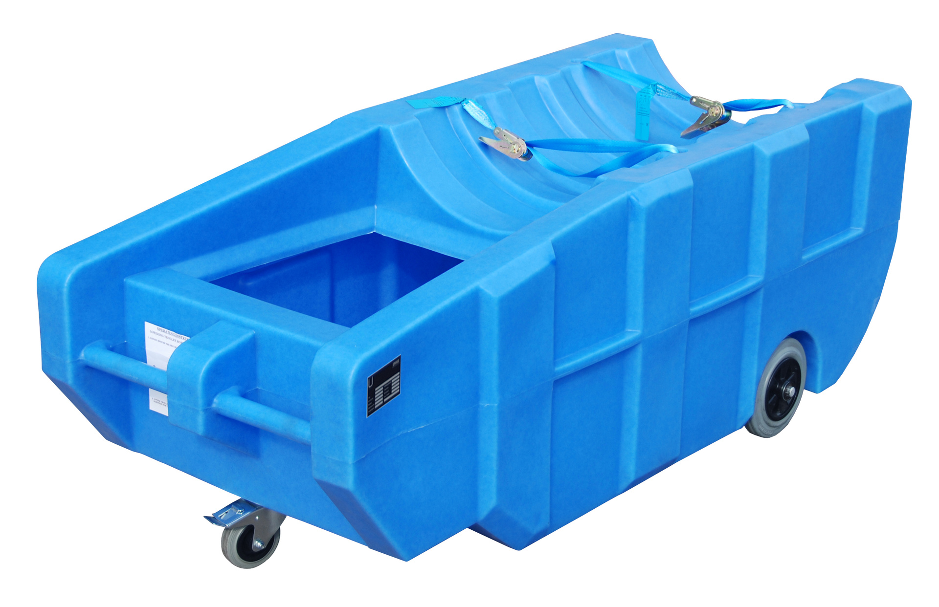 1 - Auffangwannen  GREEN-LINE Fahrbare PE-Auffangwanne WPT 230, 230 l, aus robustem Polyethylen Blau