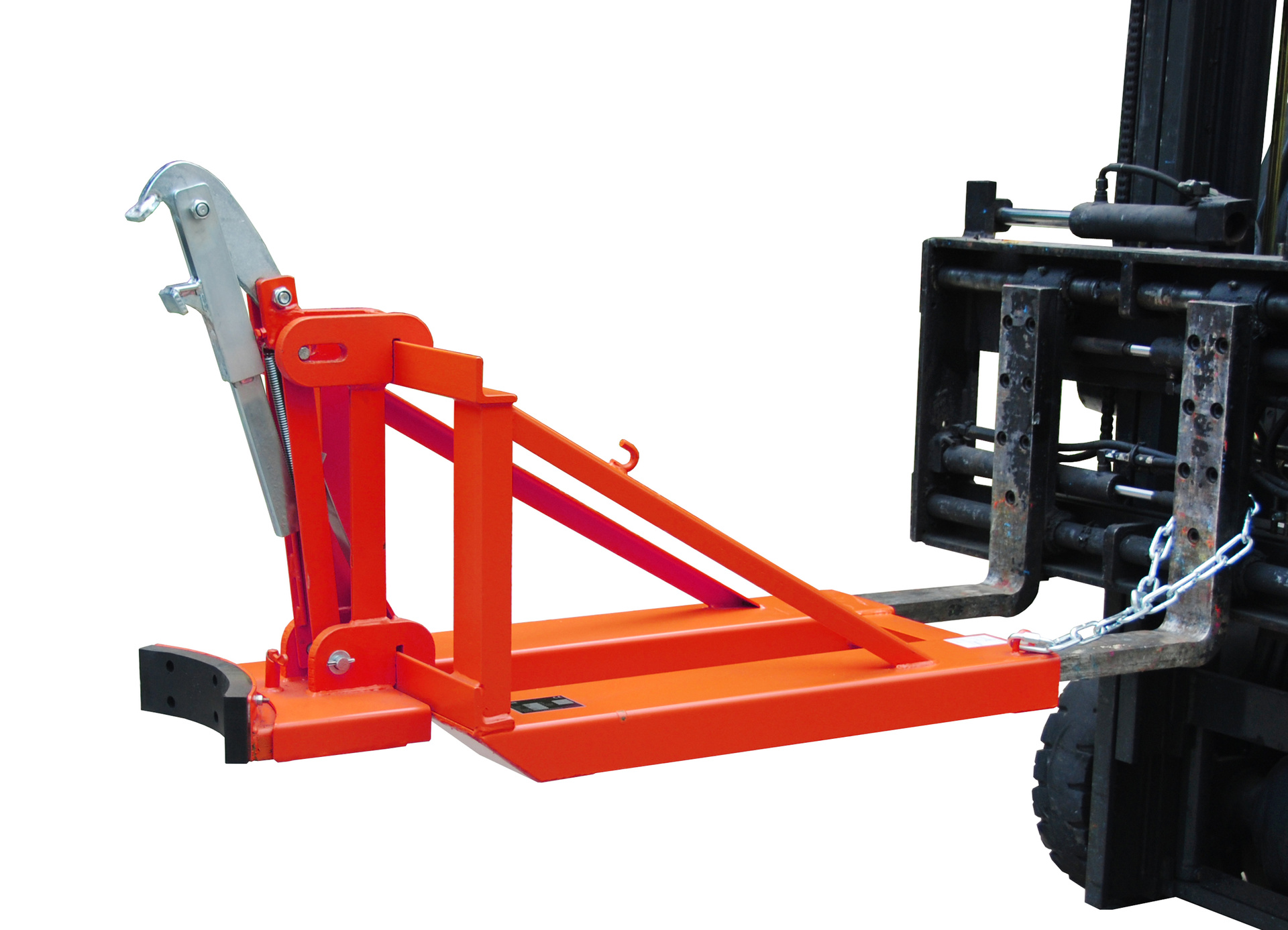1 - Fass-Handling für Stapler-Anbaugeräte  Fasslifter RS-I/D 91, lackiert, RAL 3000 Feuerrot