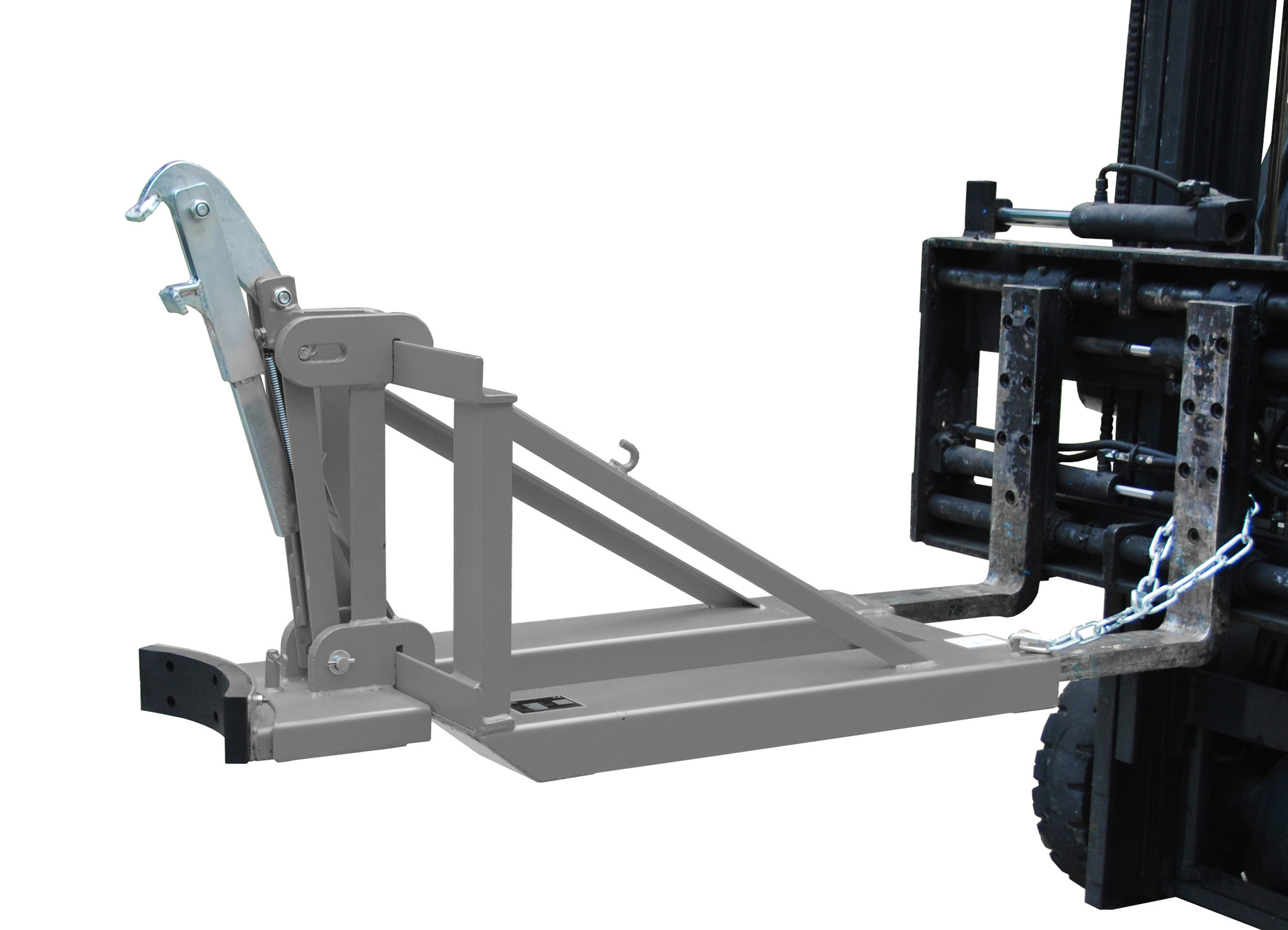 1 - Fass-Handling für Stapler-Anbaugeräte  Fasslifter RS-I/D 91, lackiert, RAL 7005 Mausgrau
