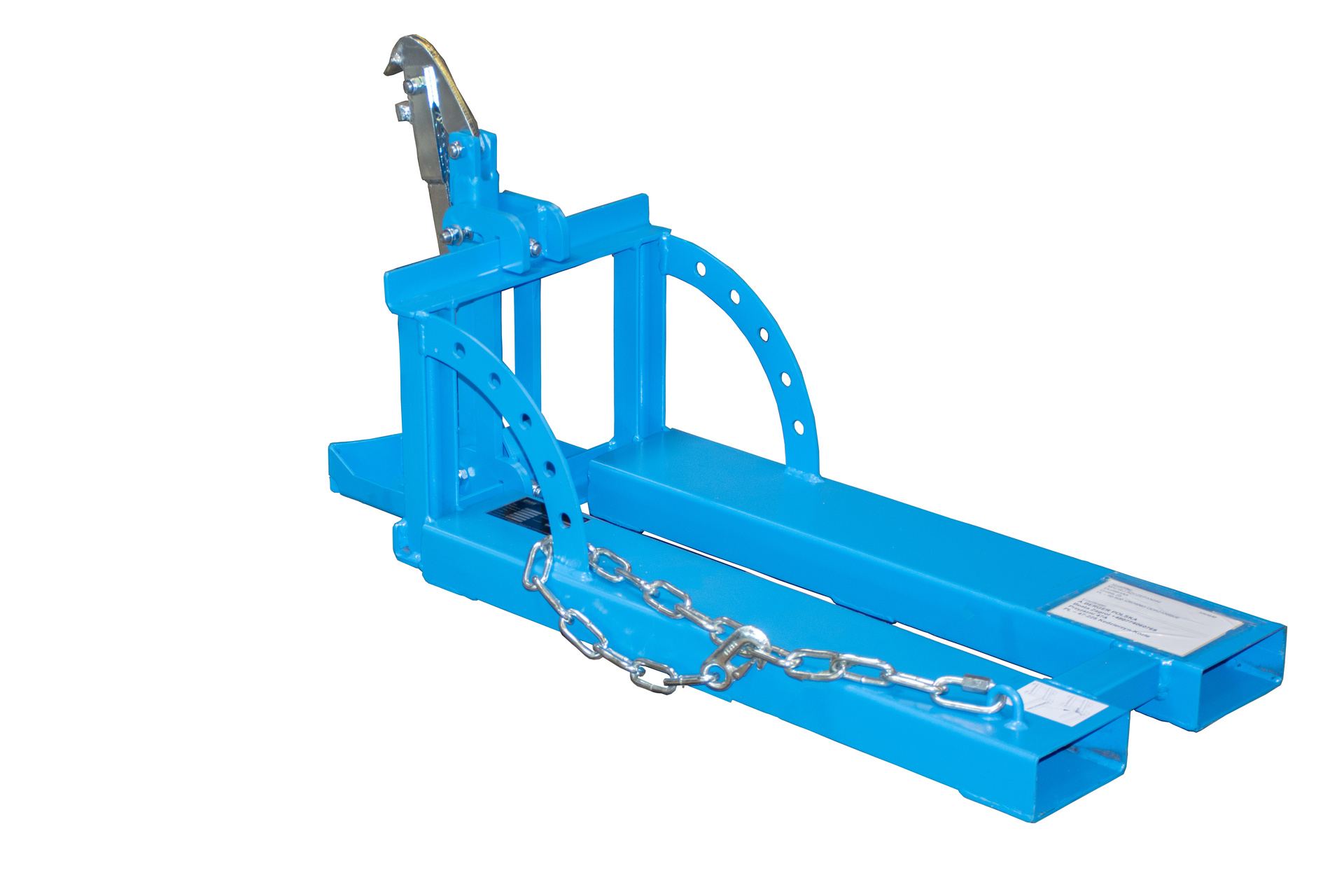 1 - Fass-Handling für Stapler-Anbaugeräte  Fasslifter RS 60-I, lackiert, RAL 5012 Lichtblau