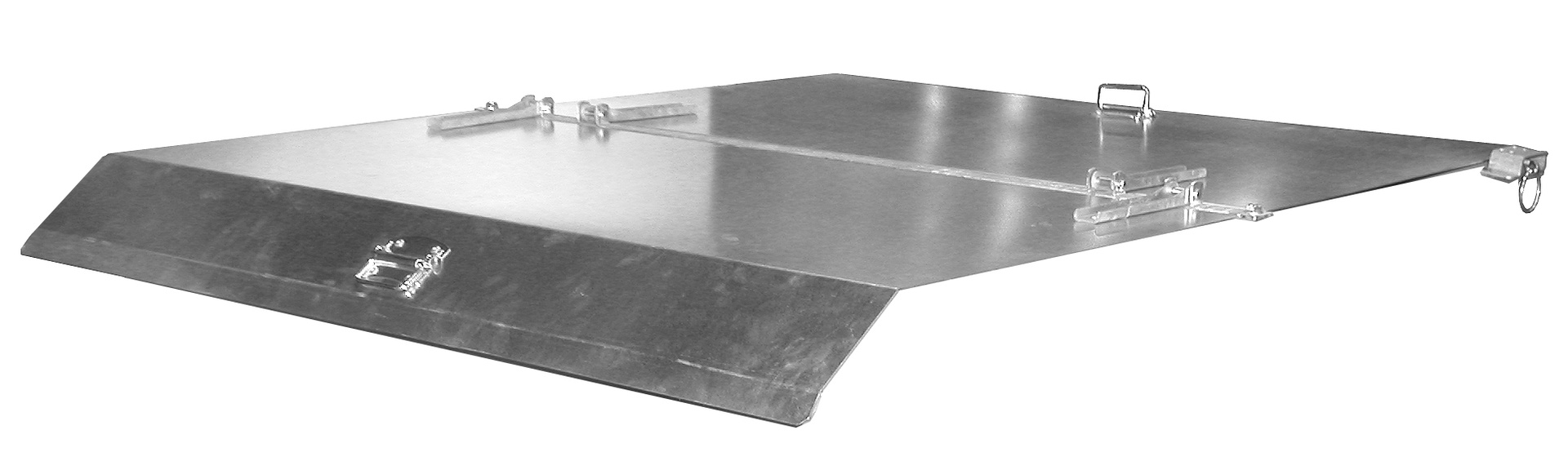 1 - Zubehör für Stapler-Anbaugeräte Deckel, verzinkt für Kippbehälter NK 100