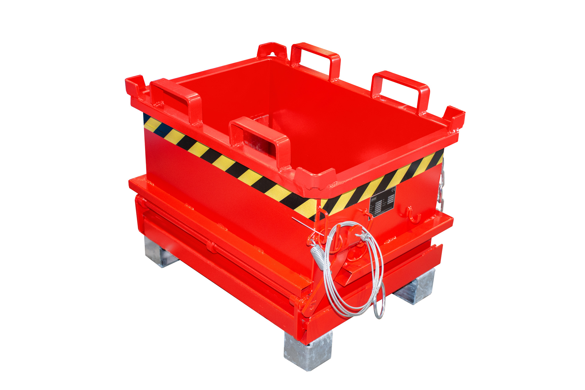 1 - Behälter  Mini-Klappbodenbehälter MSB 150, 0,13 m³, lackiert, RAL 3000 Feuerrot