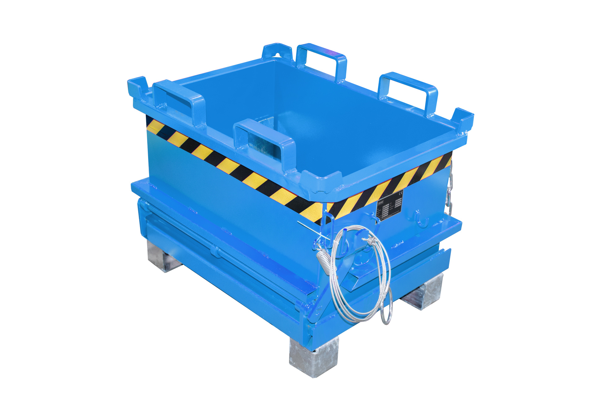 1 - Behälter  Mini-Klappbodenbehälter MSB 150, 0,13 m³, lackiert, RAL 5012 Lichtblau