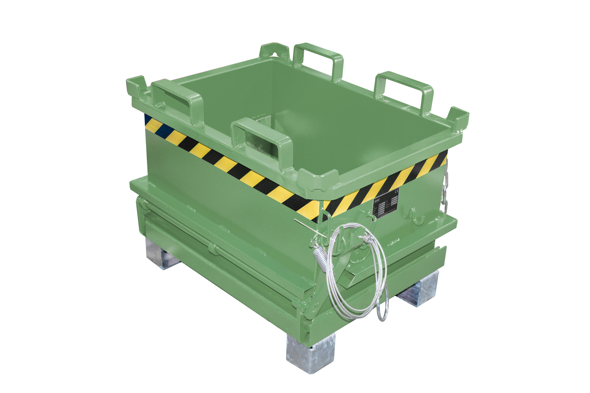 1 - Behälter  Mini-Klappbodenbehälter MSB 150, 0,13 m³, lackiert, RAL 6011 Resedagrün